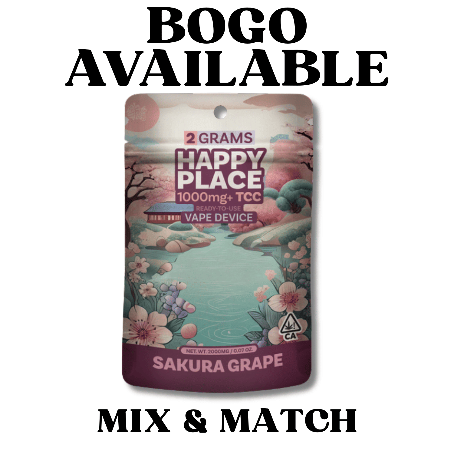 Sakura Grape 2g AIO - Happy Place -  - $39.99 - Vapes