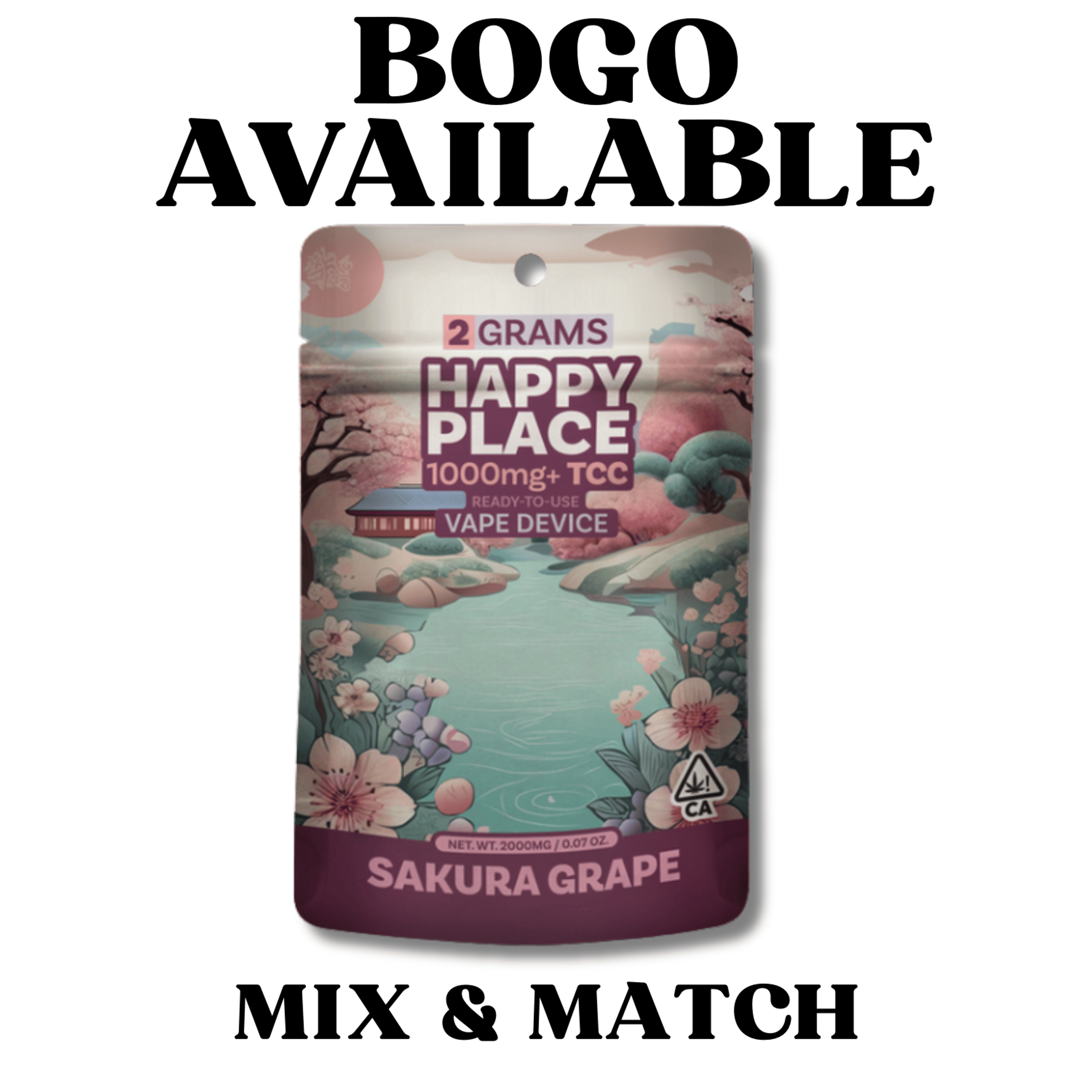 Sakura Grape 2g AIO - Happy Place - - $39.99 - Vapes