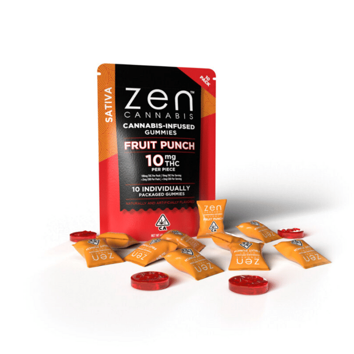 ZEN -Gummy- Sativa Fruit Punch 100mg - ZEN -  - $10 - Edibles