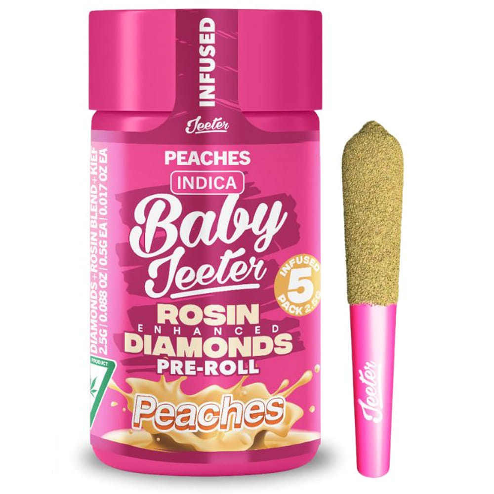 Peaches (I) Baby Infused 5pk *B2G1 EVERYDAY* - Jeeter - Peaches (I) - $31.49 - Pre-Rolls