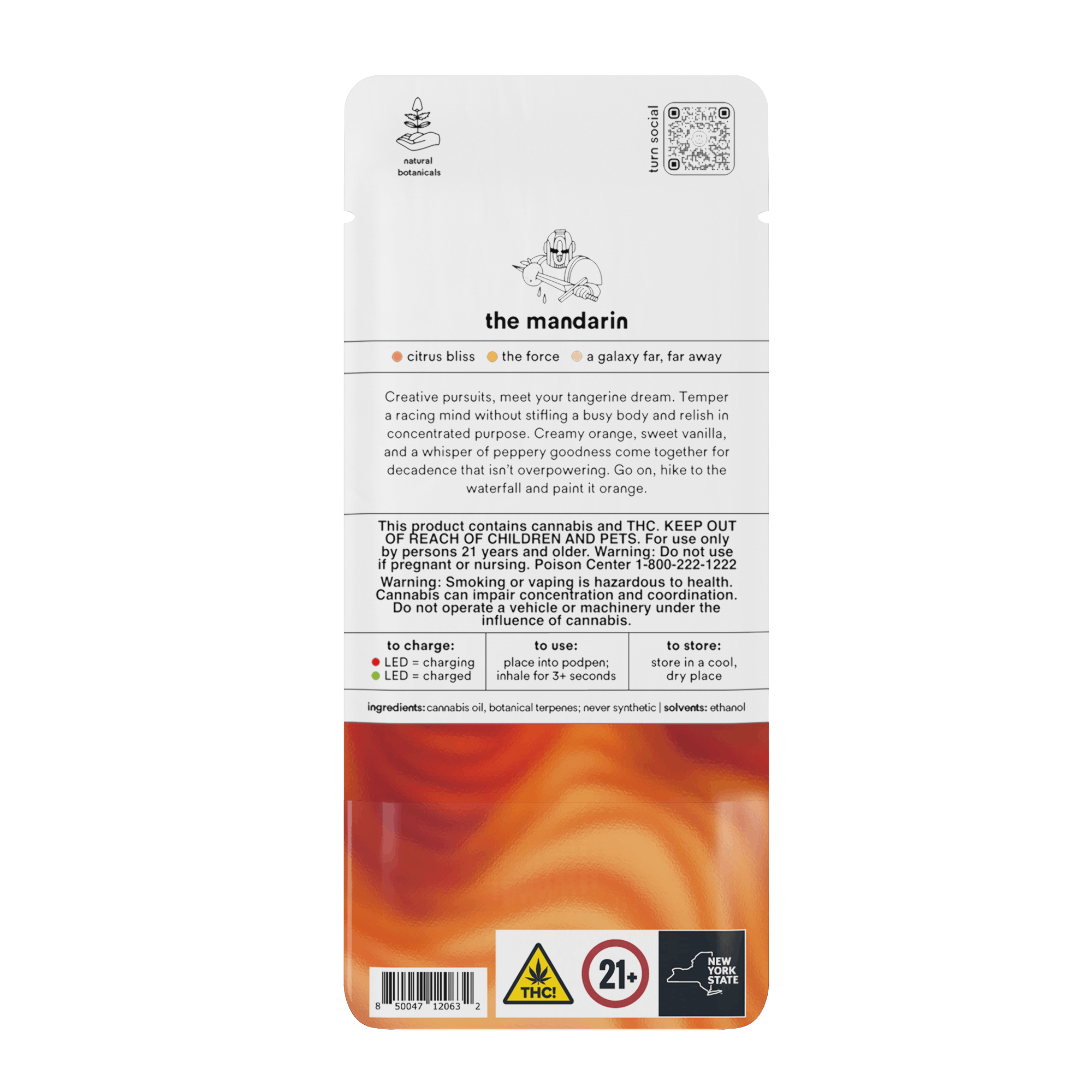 1.0g POD | the mandarin | botanica blends | up | - Turn -  - $35 - Vape Pens