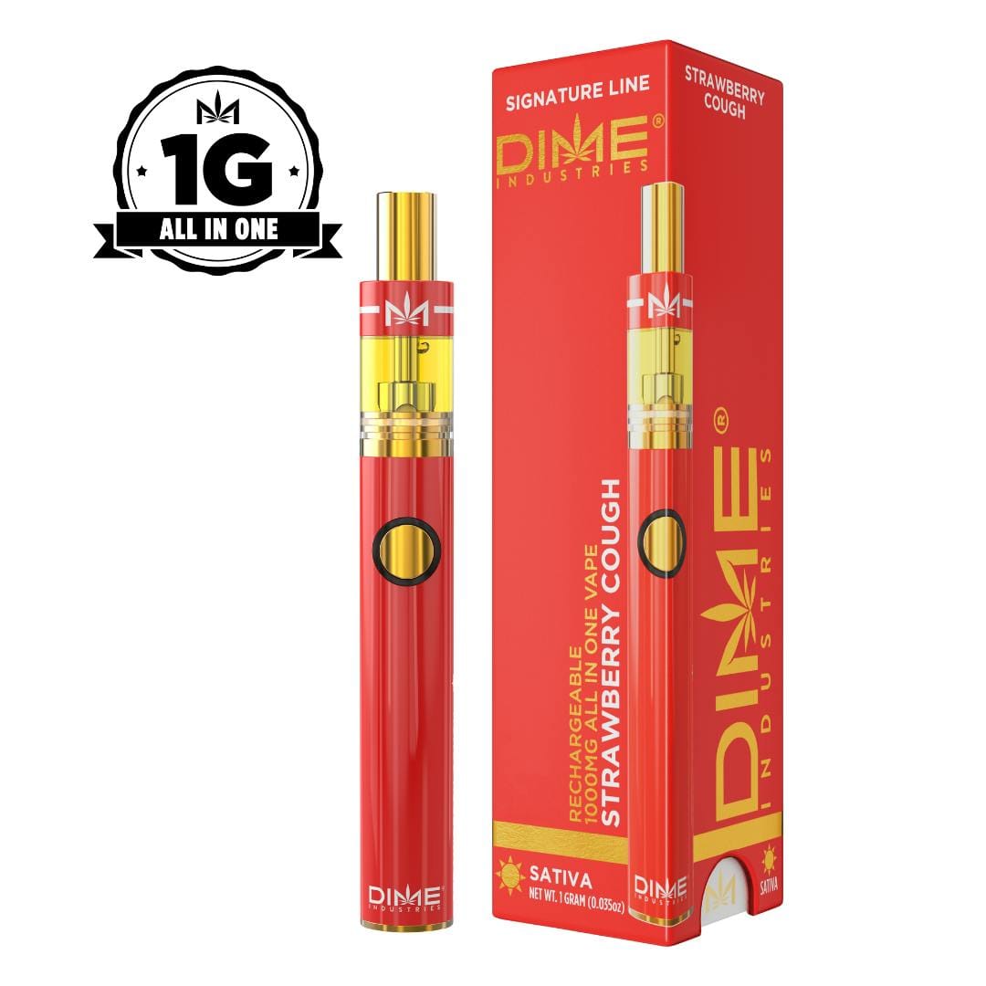 Dime Industries | 1000mg - Strawberry Cough - AIO - Sativa - Dime Industries -  - $26 - All-In-Ones