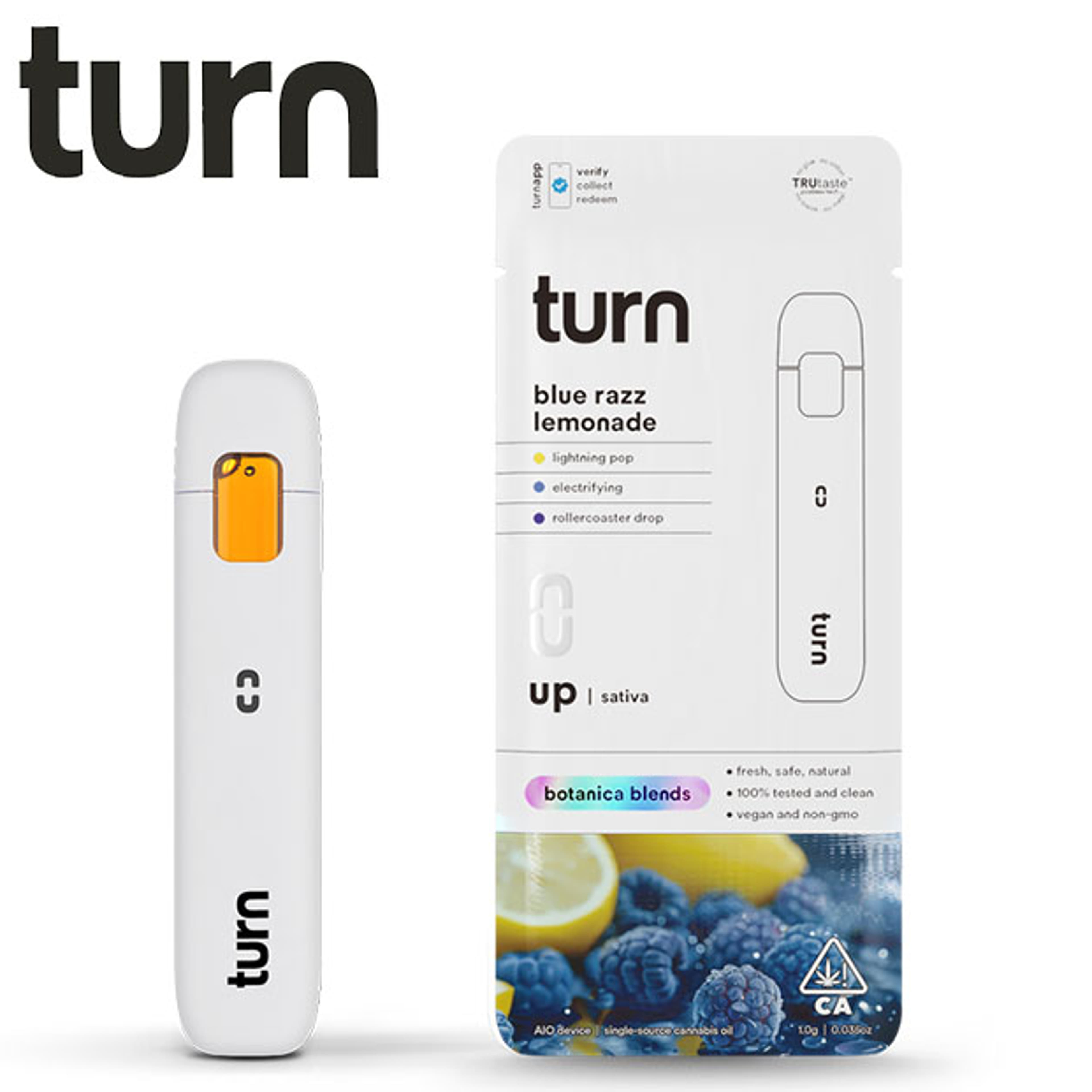 Turn AIO - Blue Razz Lemonade - Botanica Blends All In One Vape - 1g - Turn - BB AIO - $21.97 - Disposable Vape Pens (All In One)