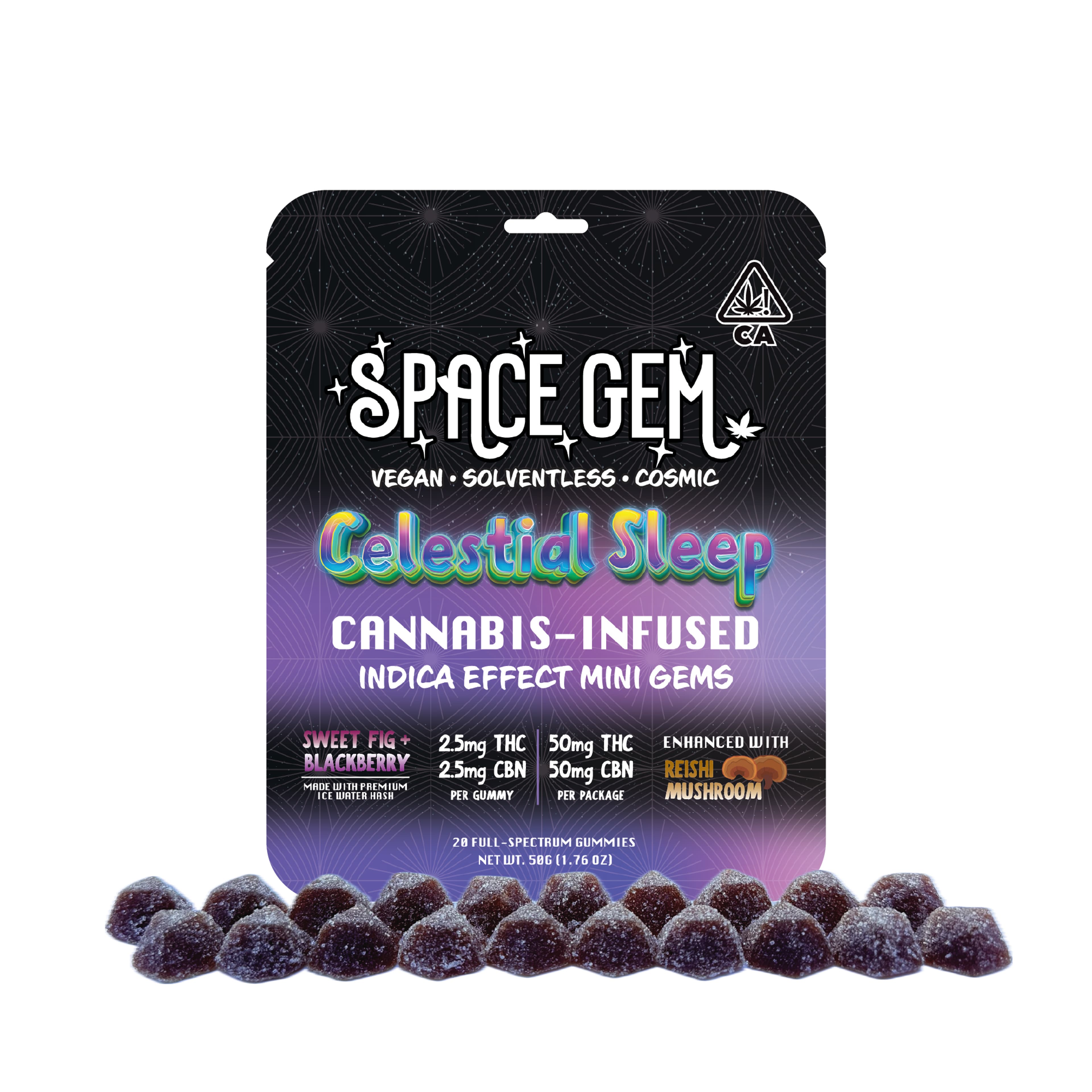 Mini Gems - Celestial Sleep - Space Gem - 20 Piece - $18 - Edibles