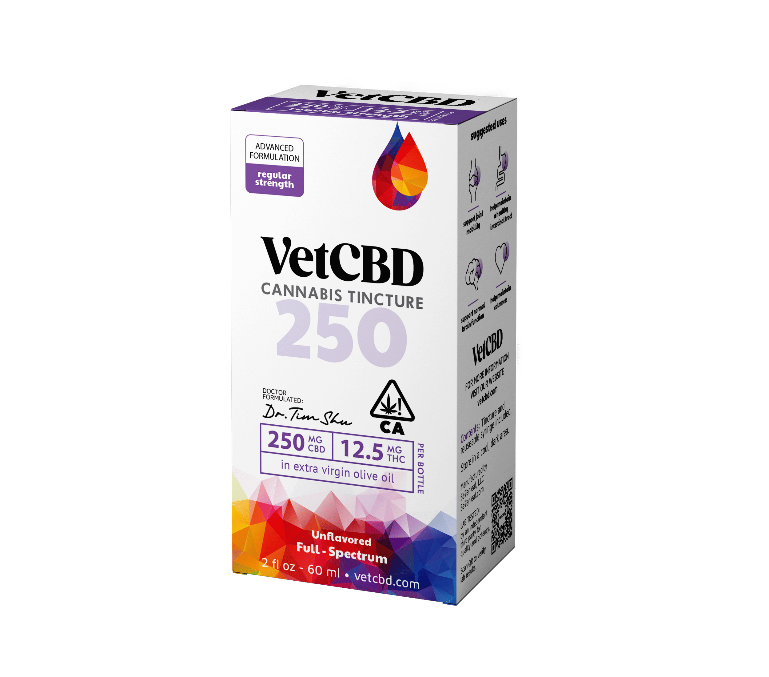 10:1 Pet Tincture 60ml 250mg - VetCBD - 60ml 250mg - $51 - Tinctures/Capsules