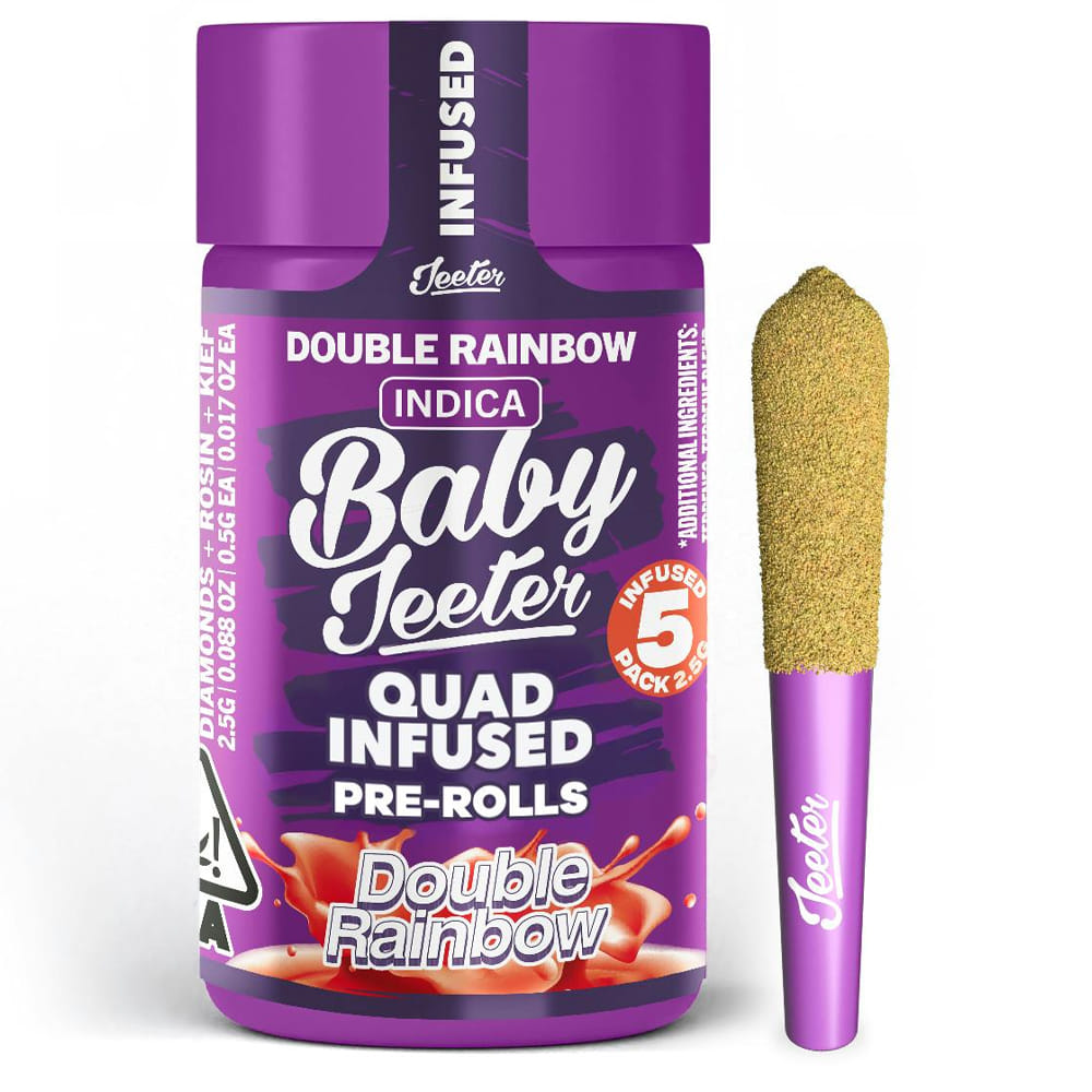 Double Rainbow (I) Baby Infused - 5pk *B2G1 EVERYDAY* - Jeeter - Double Rainbow (I) 5pk - $31.49 - Pre-Rolls