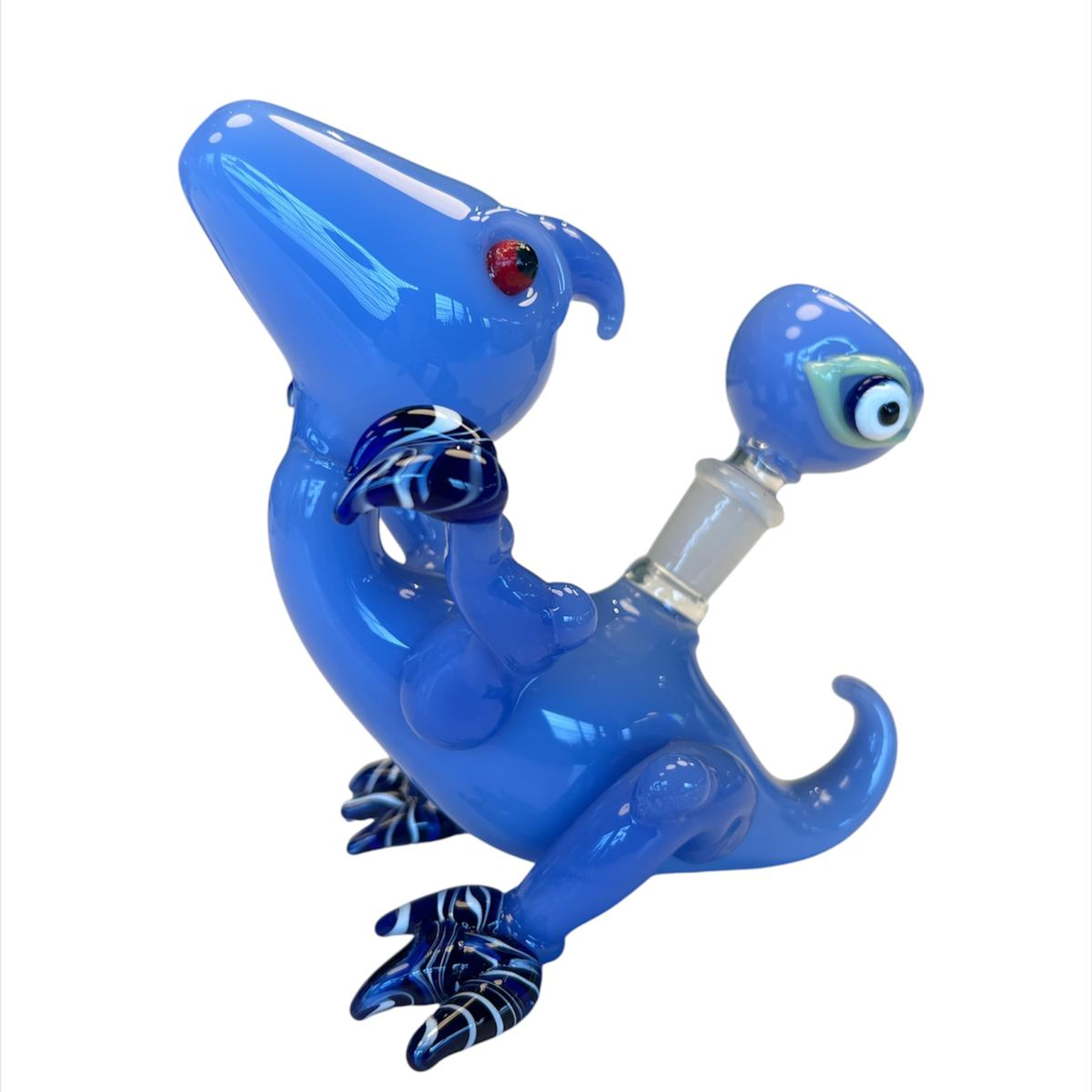 Dinosaur Hand Pipe – All-Glass – 7.5″ Novelty Piece - - $45.99 - Accessories