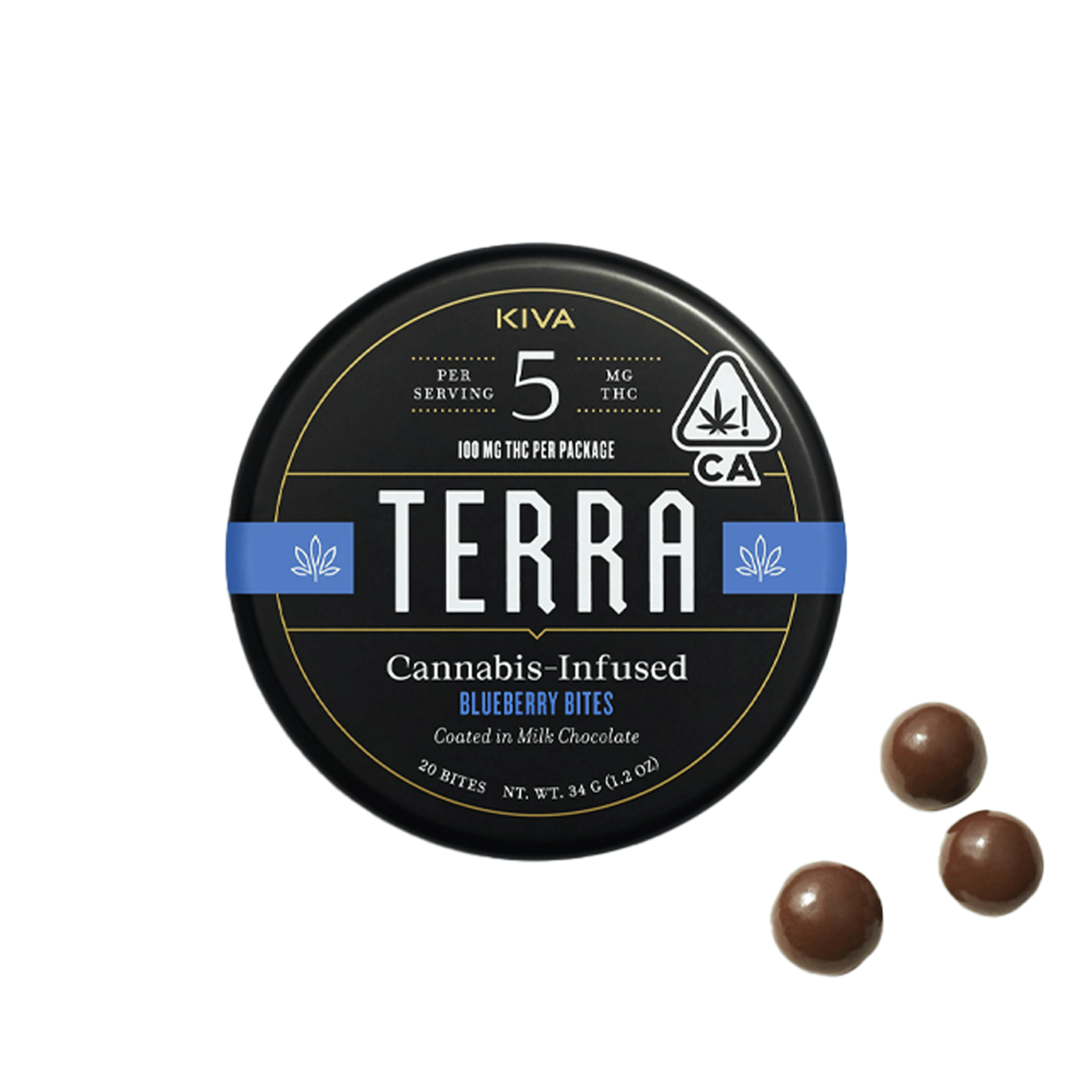 Blueberry Terra Bites (100Mg) (20Pk) - Kiva - null - $22 - Edible