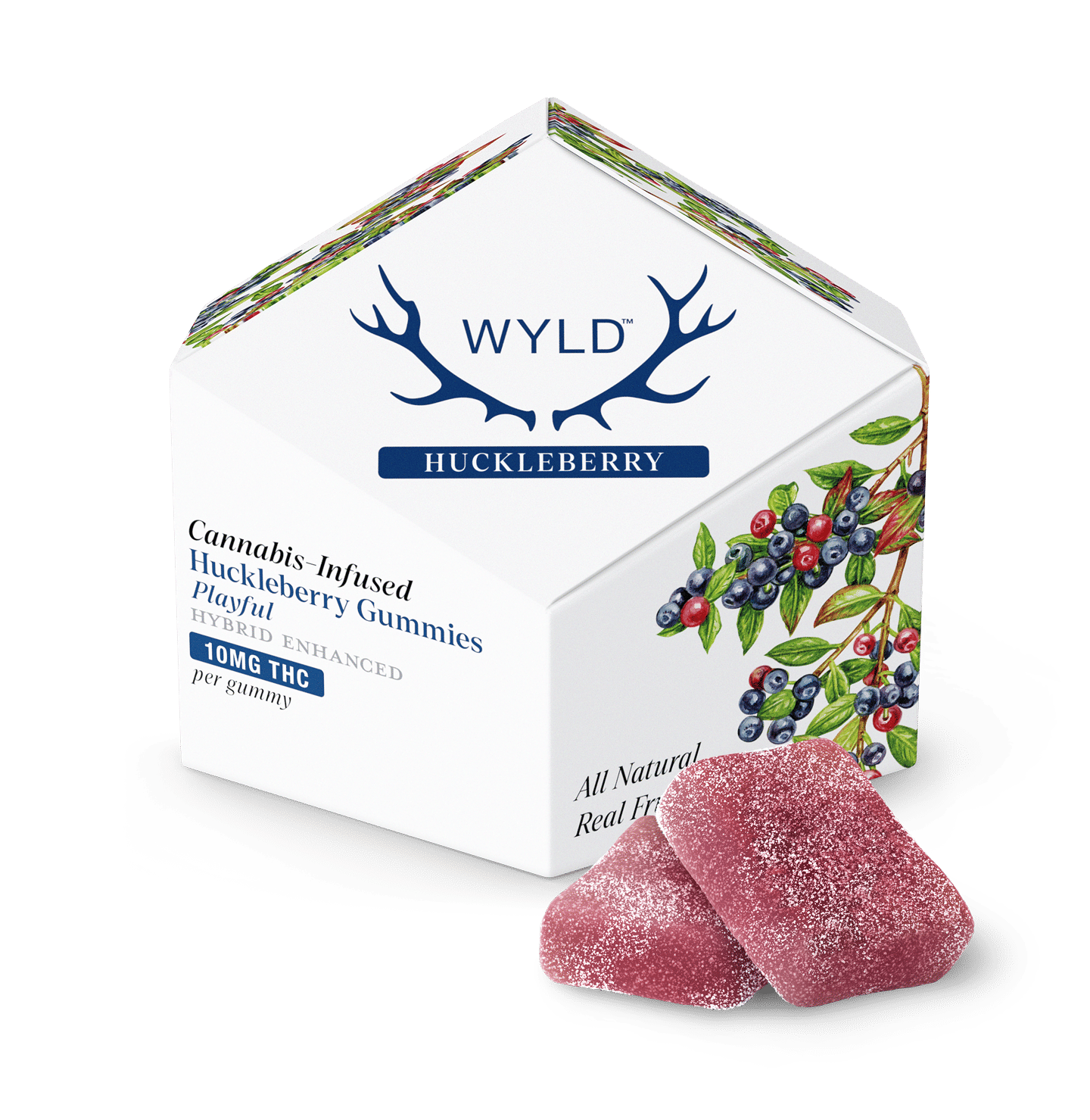 Huckleberry Hybrid Enhanced Gummies - WYLD Edibles - 10 Piece - $20 - Edibles