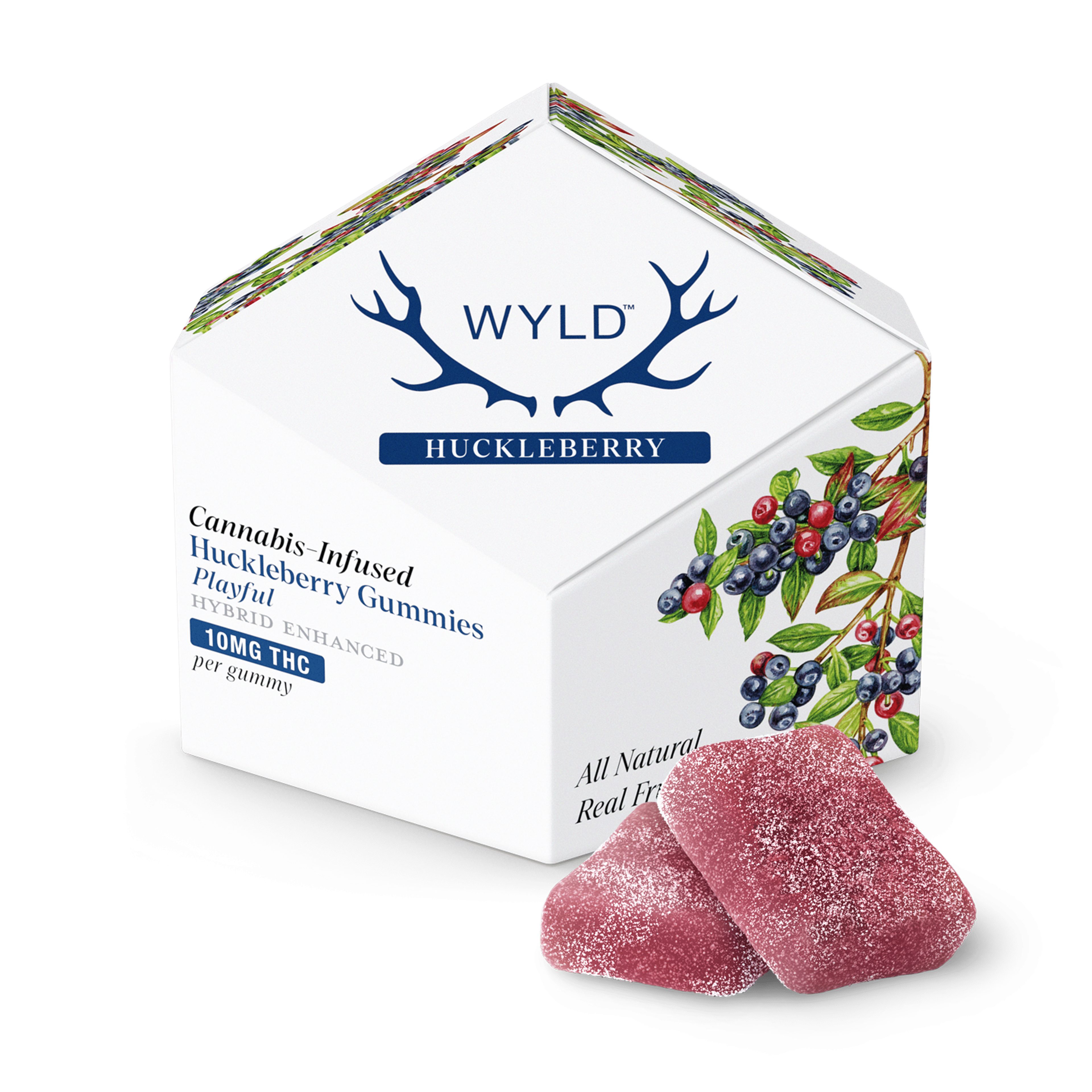 Huckleberry Hybrid Enhanced Gummies - WYLD Edibles - 10 Piece - $20 - Edibles