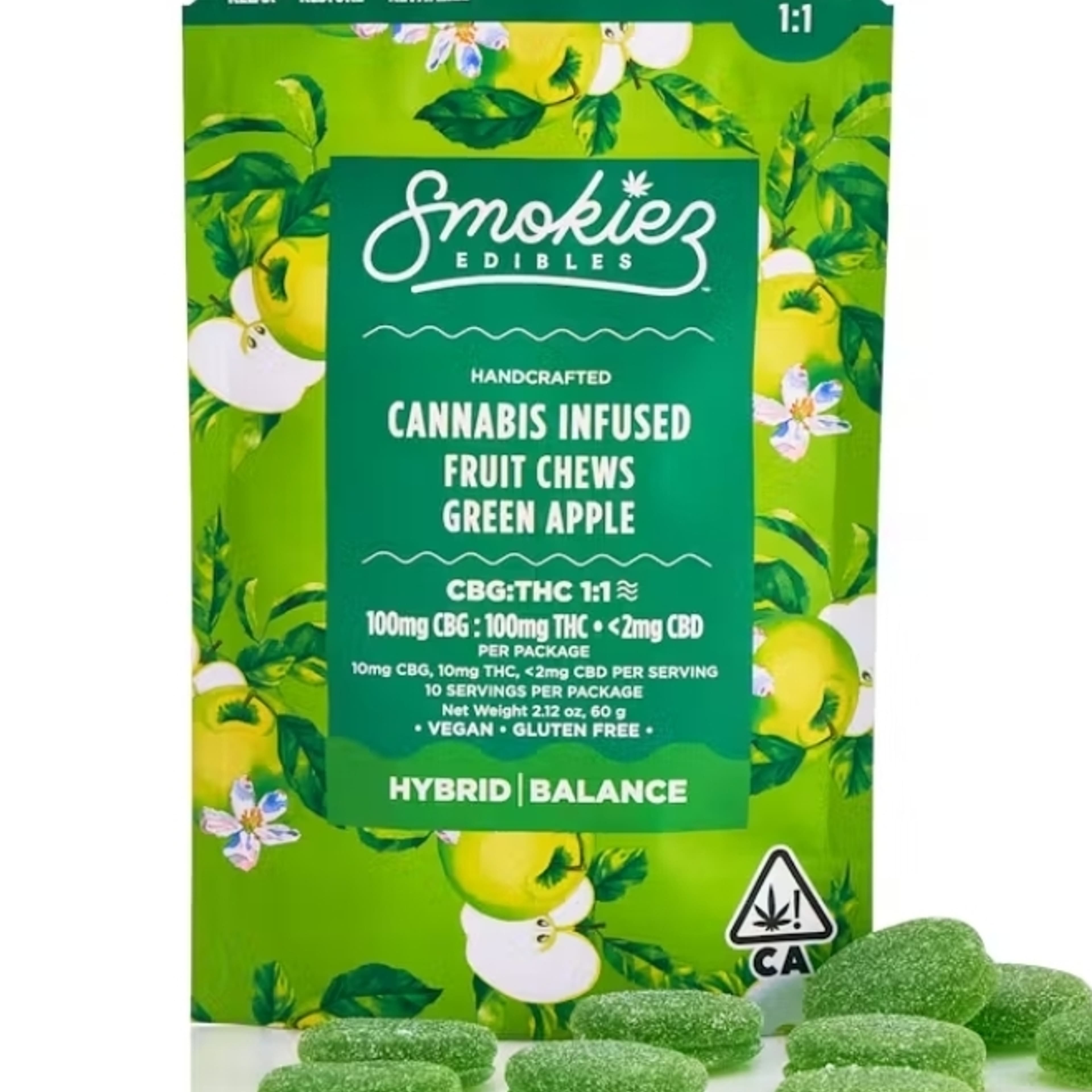 1:1 CBG Sweet Green Apple - - $29.99 - Edibles