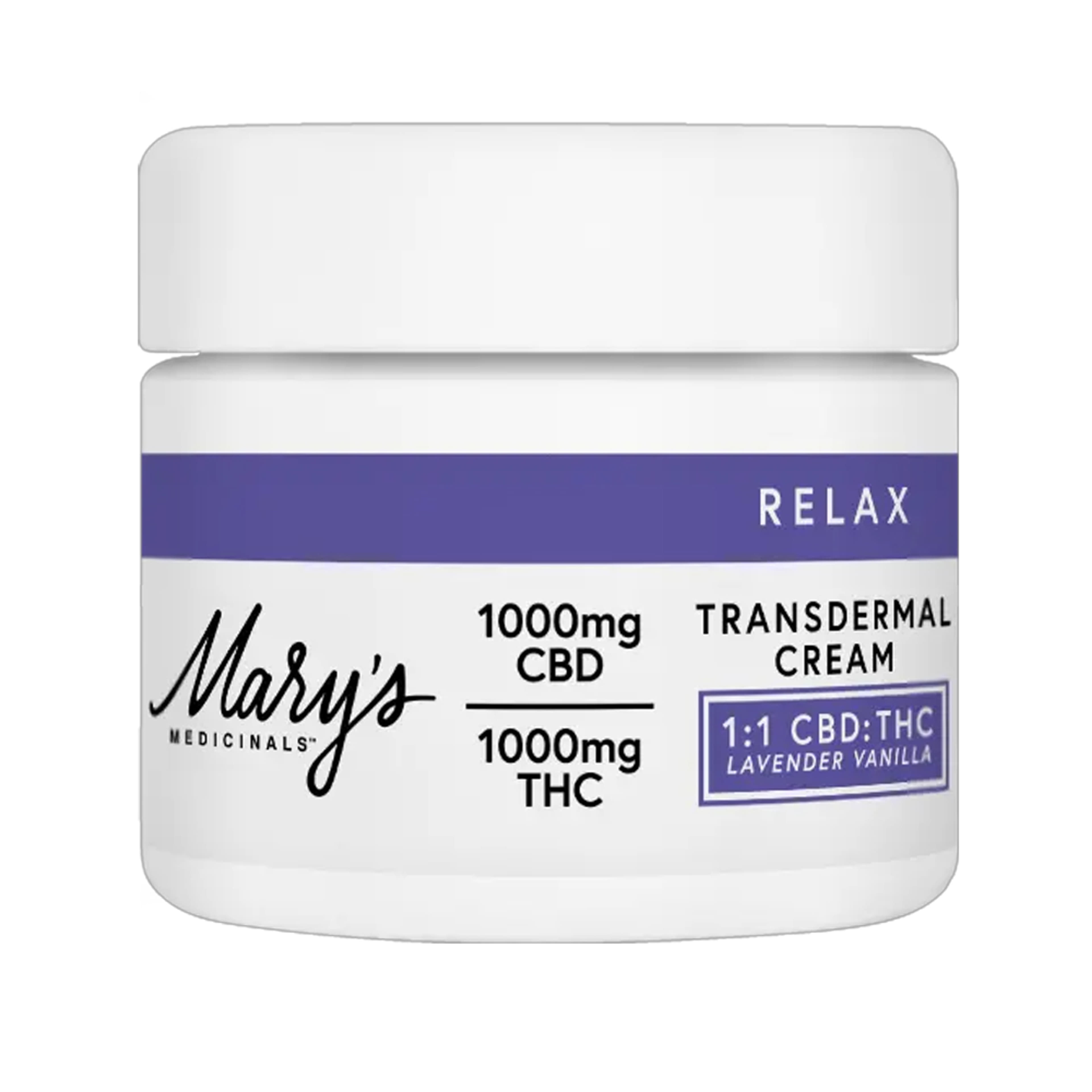 1:1 Relax Lavender Vanilla Cream (2oz) - Mary's Medicinal - - $55.75 - Topicals