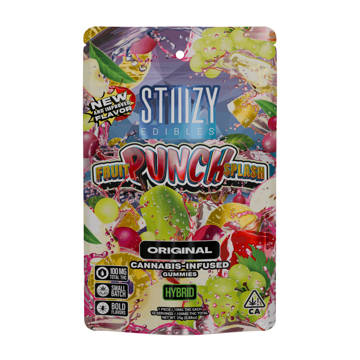 Fruit Punch Splash 100 mg Gummies - STIIIZY -  - $8.64 - Edibles