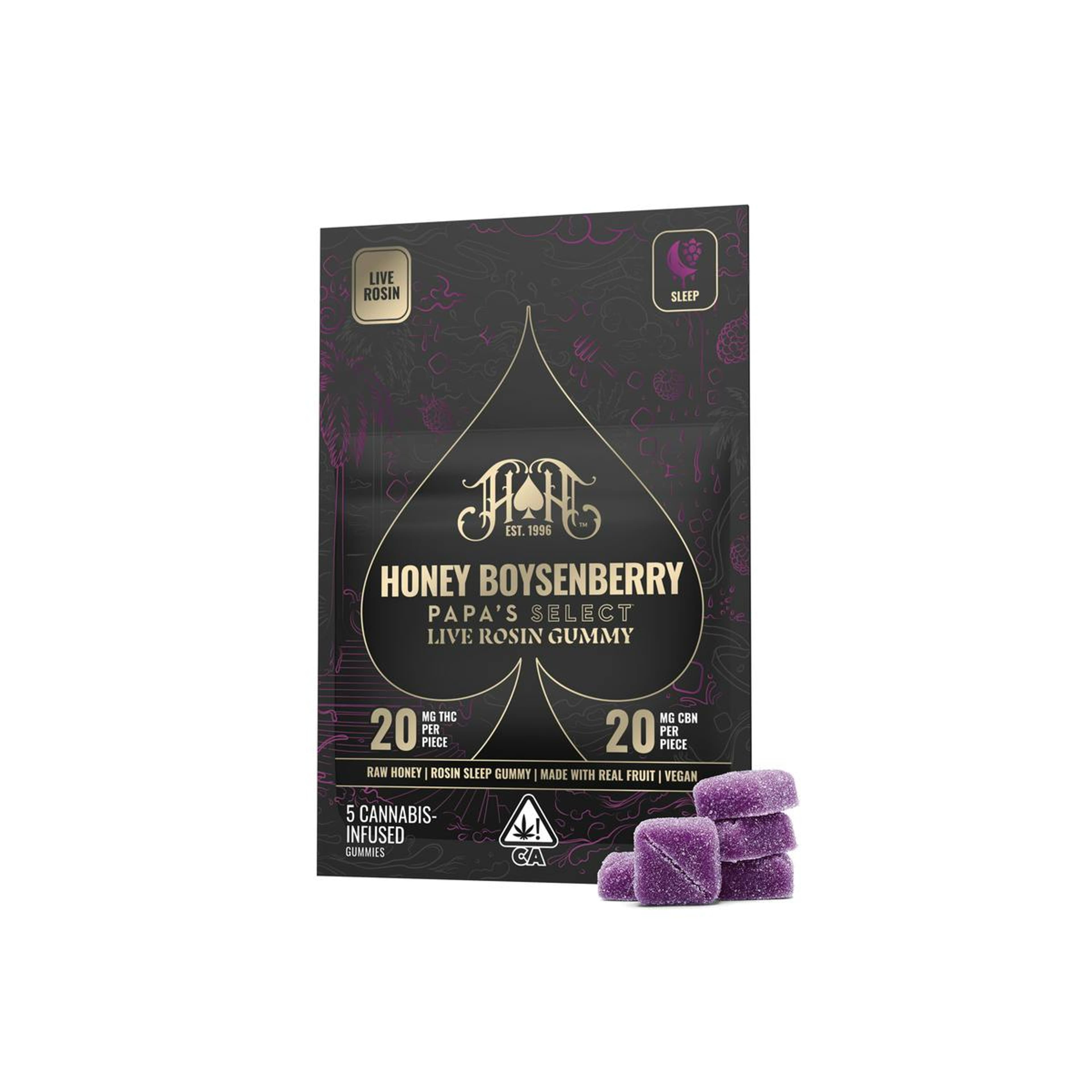 Heavy Hitters Rosin Gummies | 1:1 THC:CBN Honey Boysenberry - Heavy Hitters - - $24 - Edibles