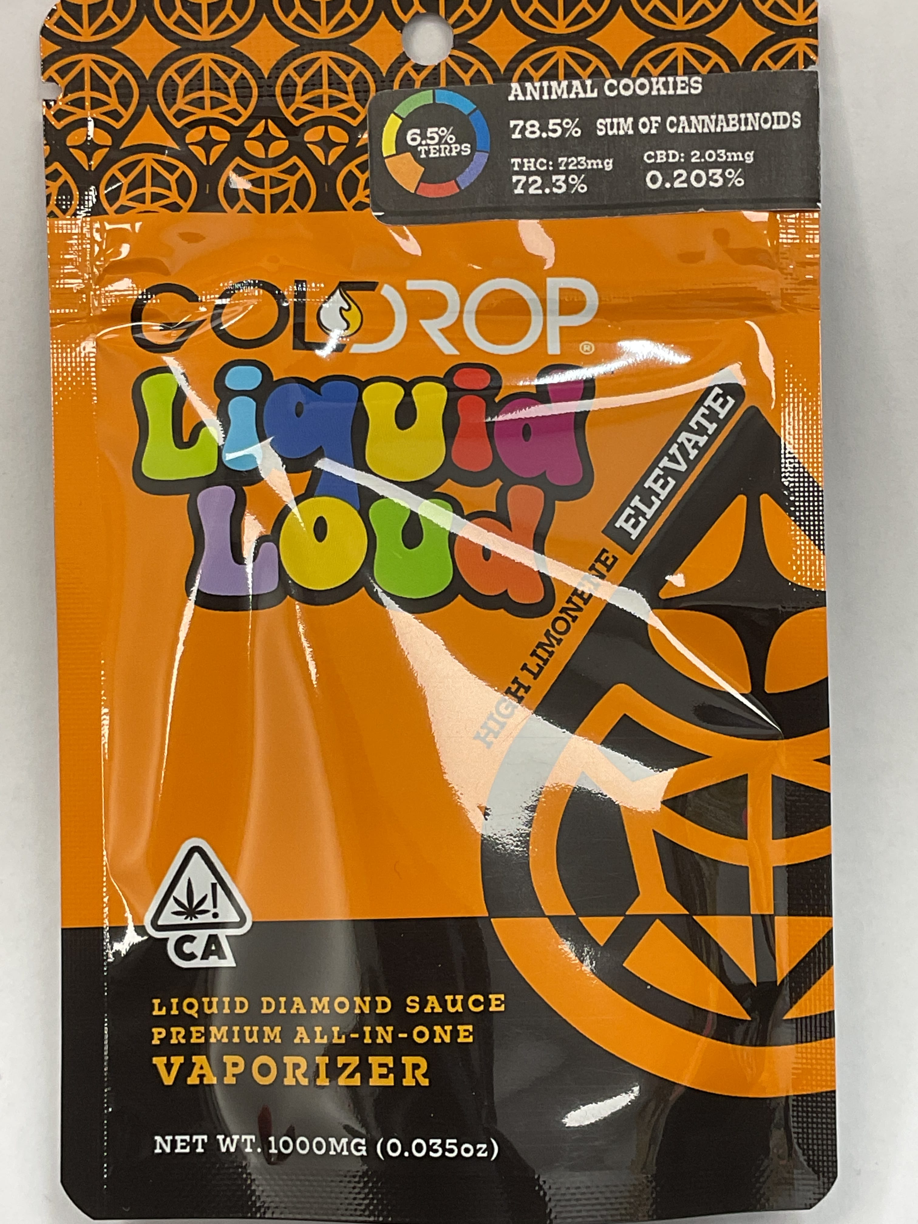 Animal Cookies Liquid Loud Diamond Sauce AIO - GoldDrop - Animal Cookies 1g AIO GoldDrop - $30 - Vape Pens
