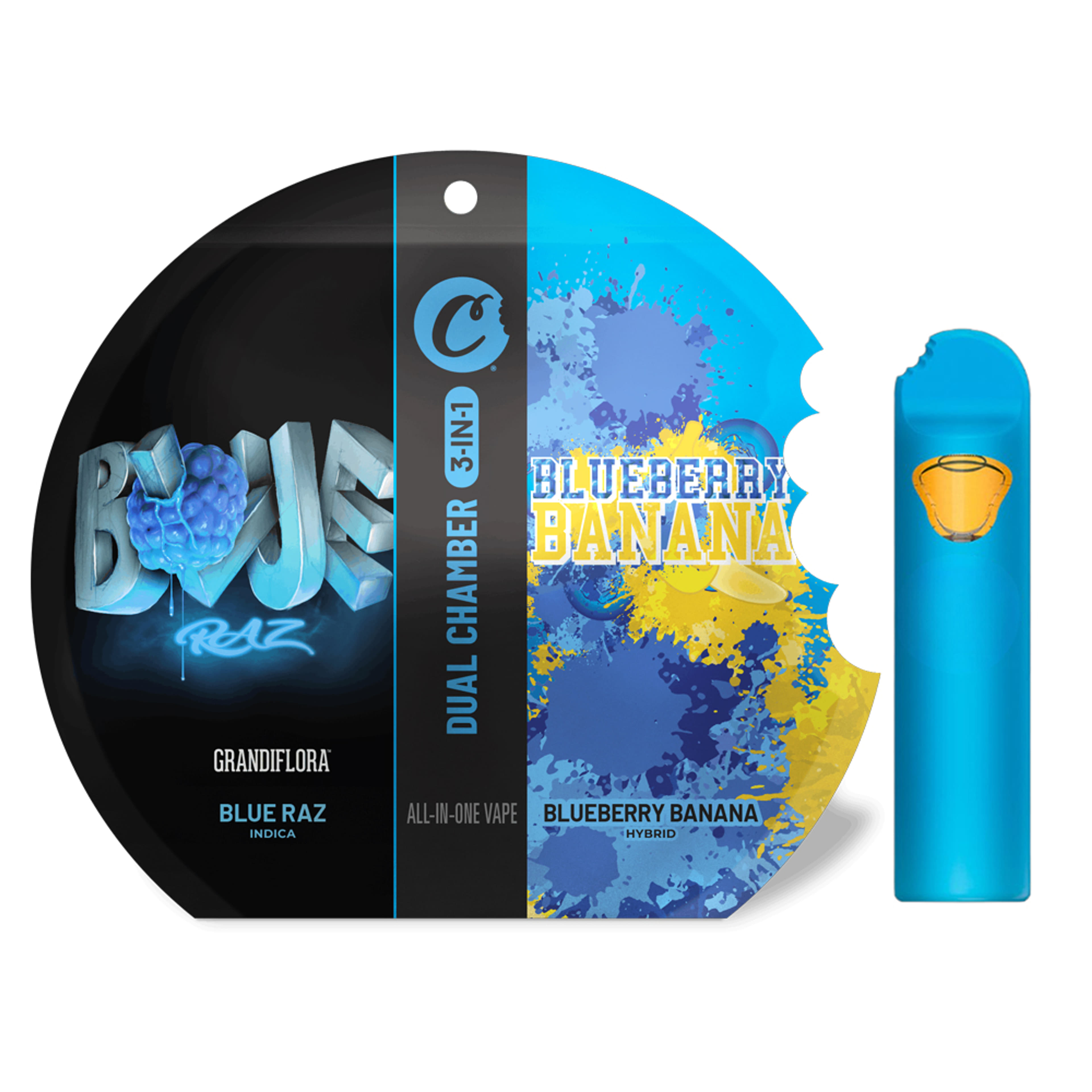 Blue Raz x Blueberry Banana (H) Dual Chamber AIO - 1g - Cookies Brand - Blue Raz x Blueberry Banana (H) - $36.75 - Cartridges