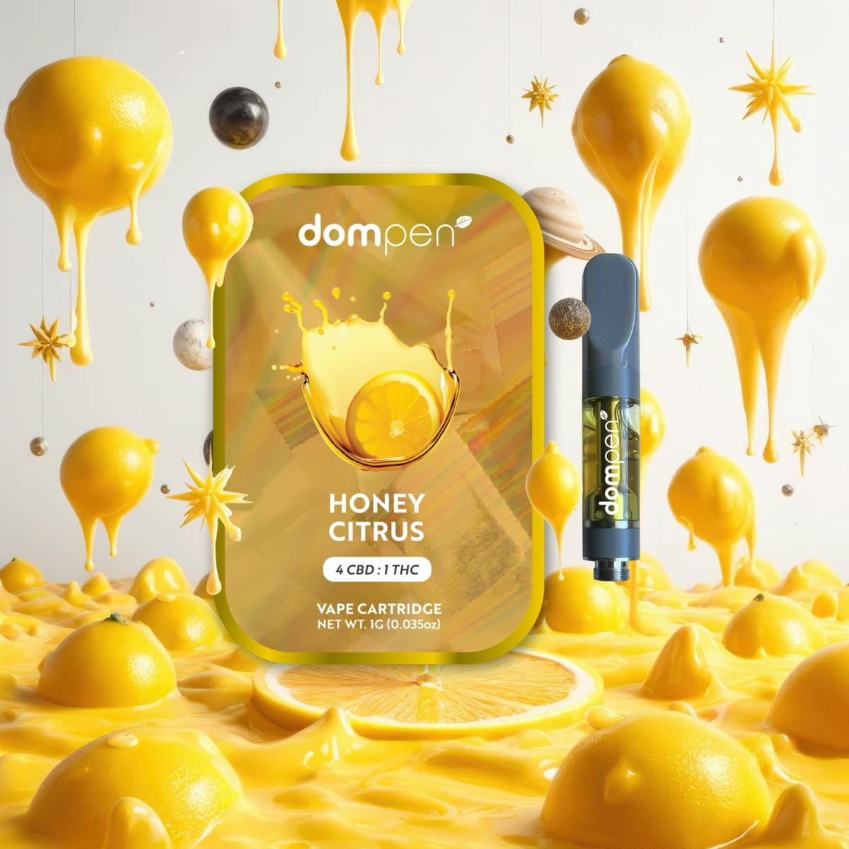 Domcart: Honey Citrus 4:1 CBD - 1g Cartridge - Dompen -  - $25 - Cartridges / Pens