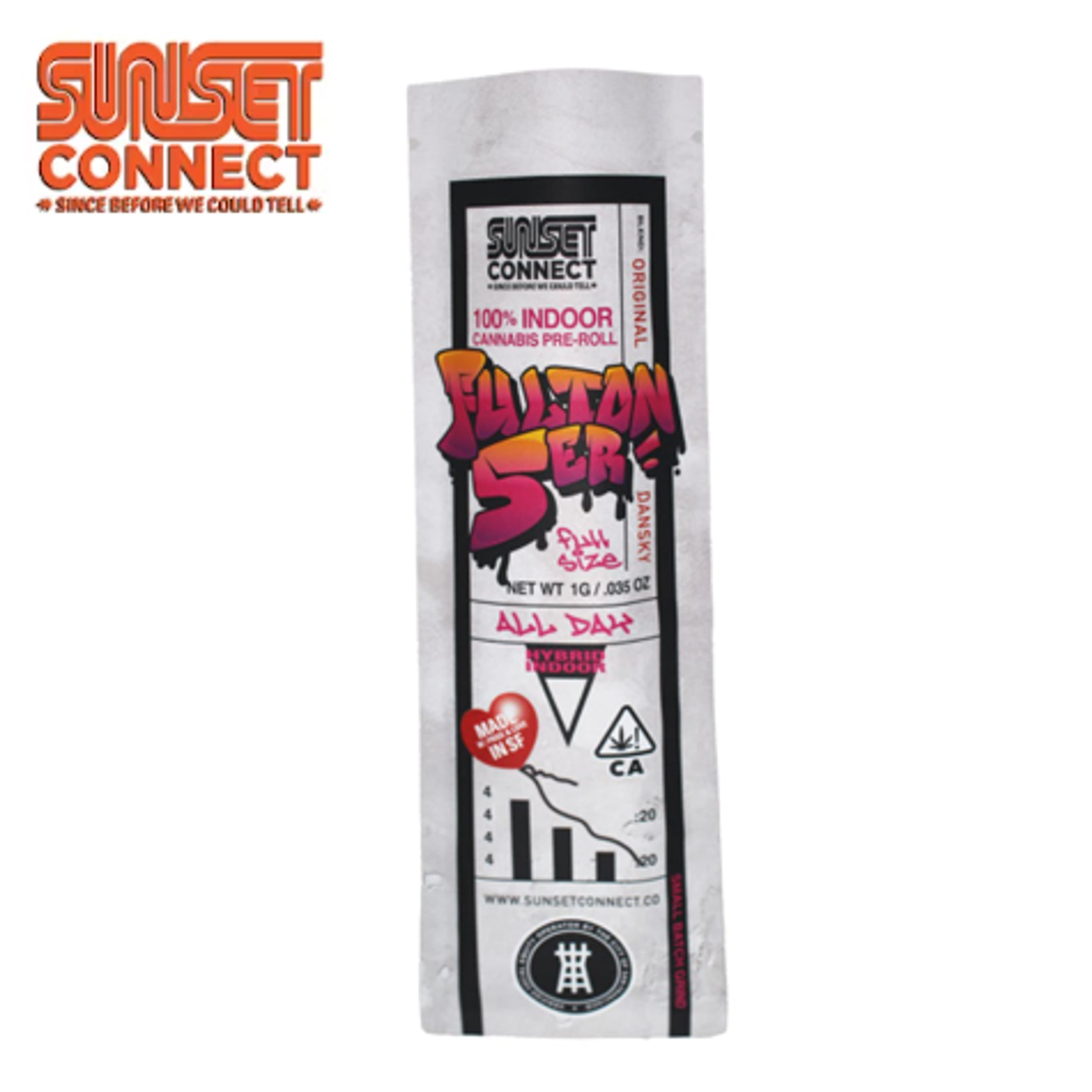 Sunset Connect (Fulton 5'er) - Original Danksy - Pre-Roll - 1g - Sunset Connect - - $5.26 - Pre-Rolls