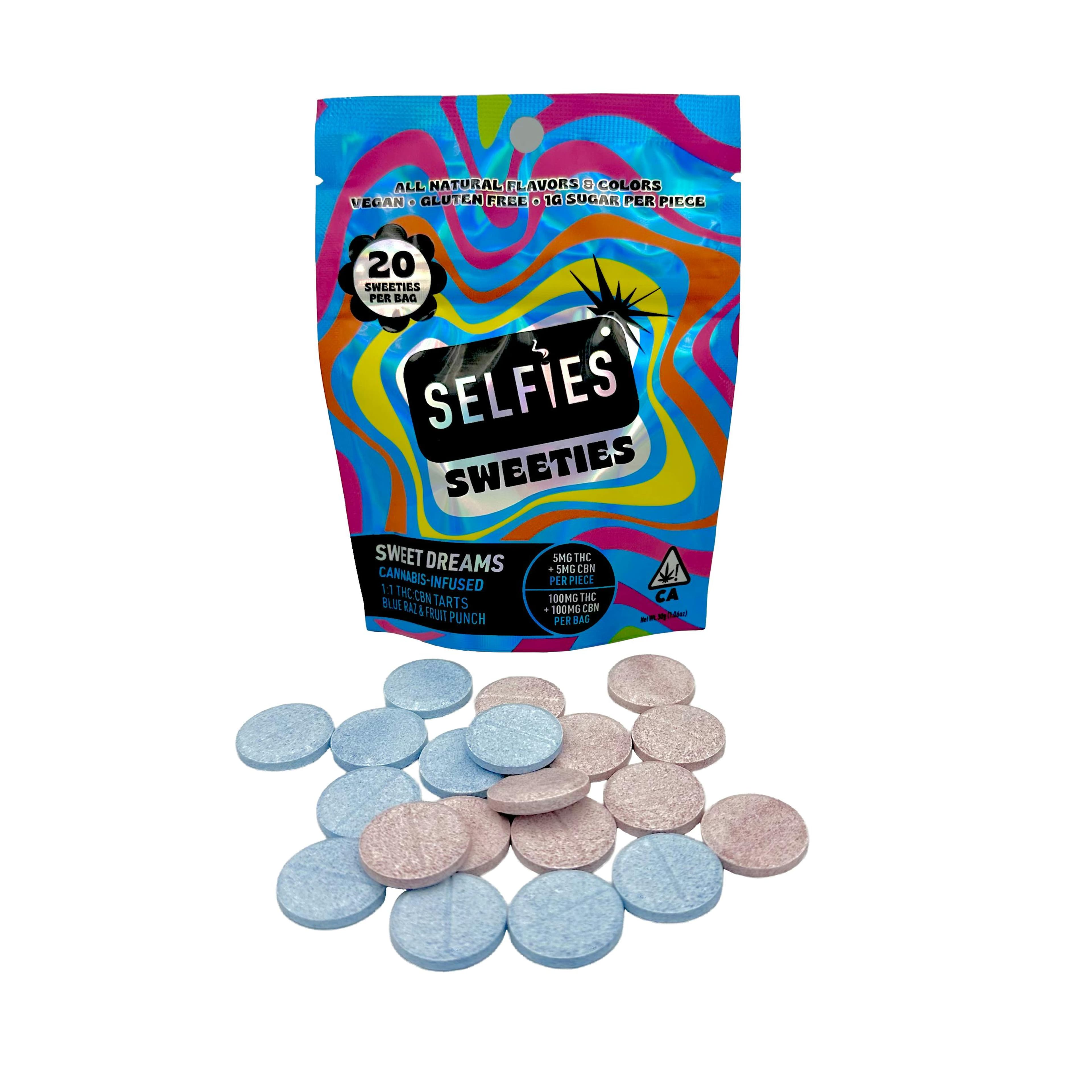 Selfies SWEETIES – Sweet Dreams – Infused Tarts - 100mg - Selfies - - $12.99 - Edibles