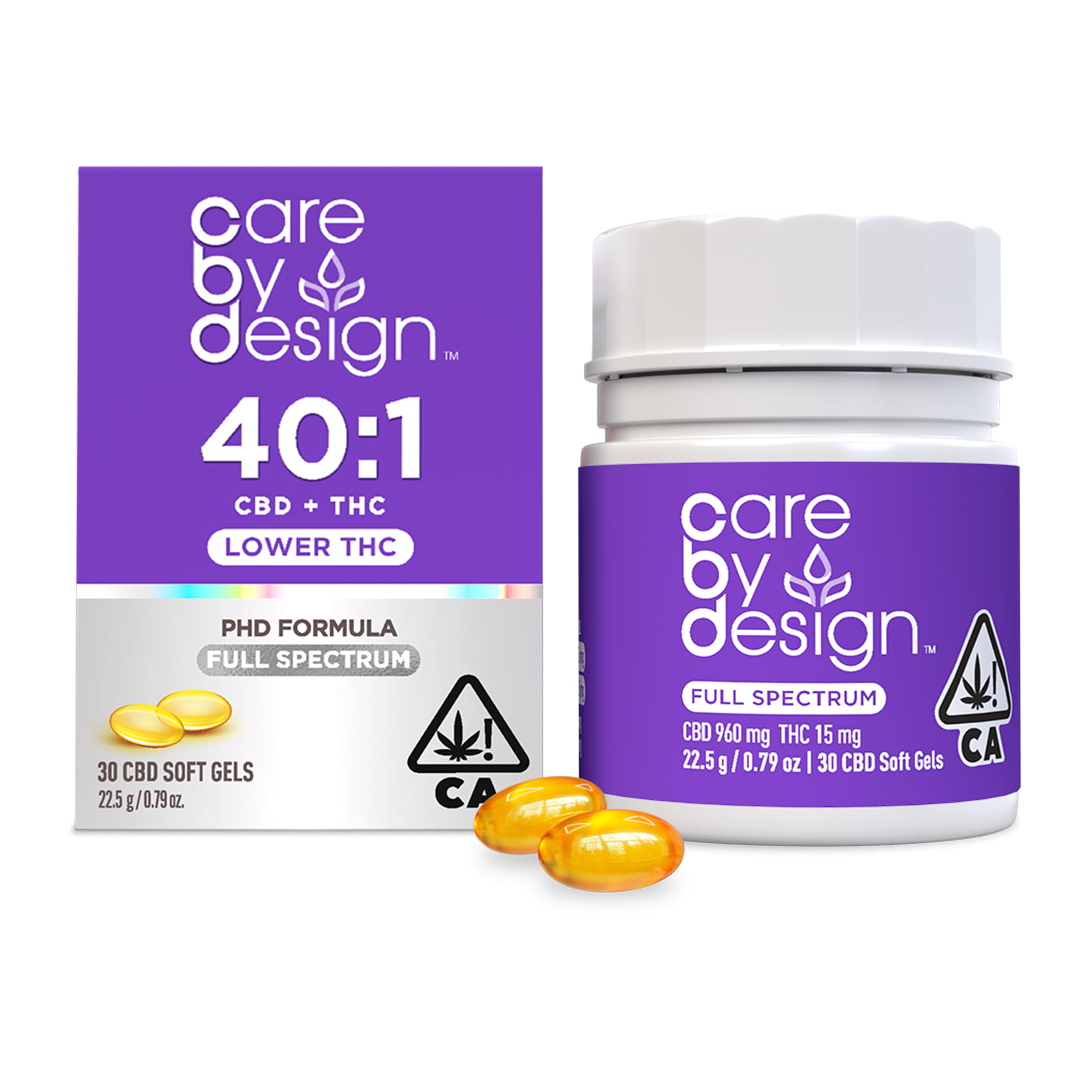 40:1 CBD:THC Soft Gels - 30ct - Care by Design - 40:1 Capsules 30ct - $79.85 - Tinctures & Capsules