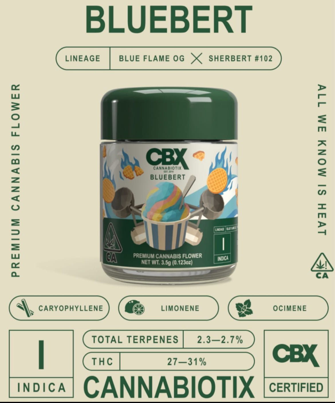 Cannabiotix - Bluebert 3.5g - Cannabiotix - Cannabiotix - Bluebert 3.5g - $75 - Flower