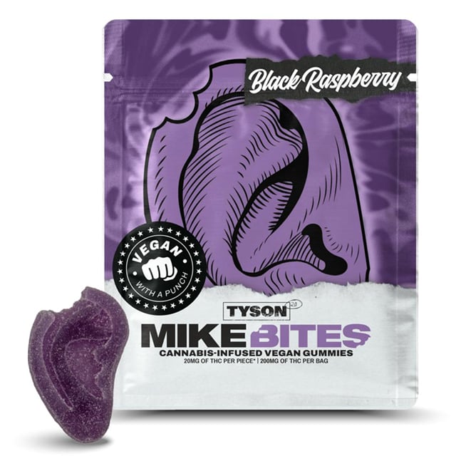 Tyson 2.0 - Mike Bites Solventless Gummies - Black Raspberry