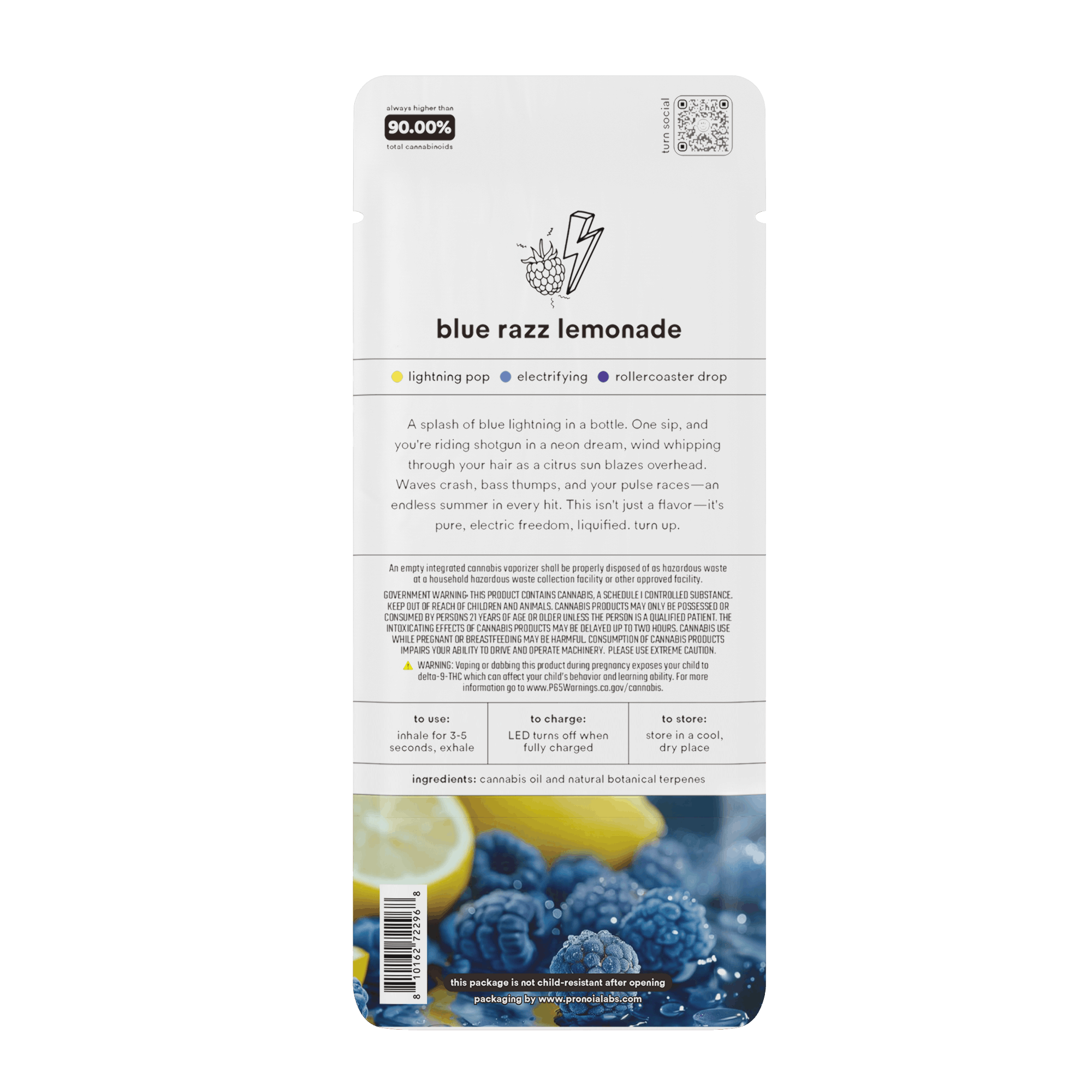 Turn Up Botanica Blends | 1g - Blue Razz Lemonade - AIO - Sativa - Turn -  - $27 - All-In-Ones