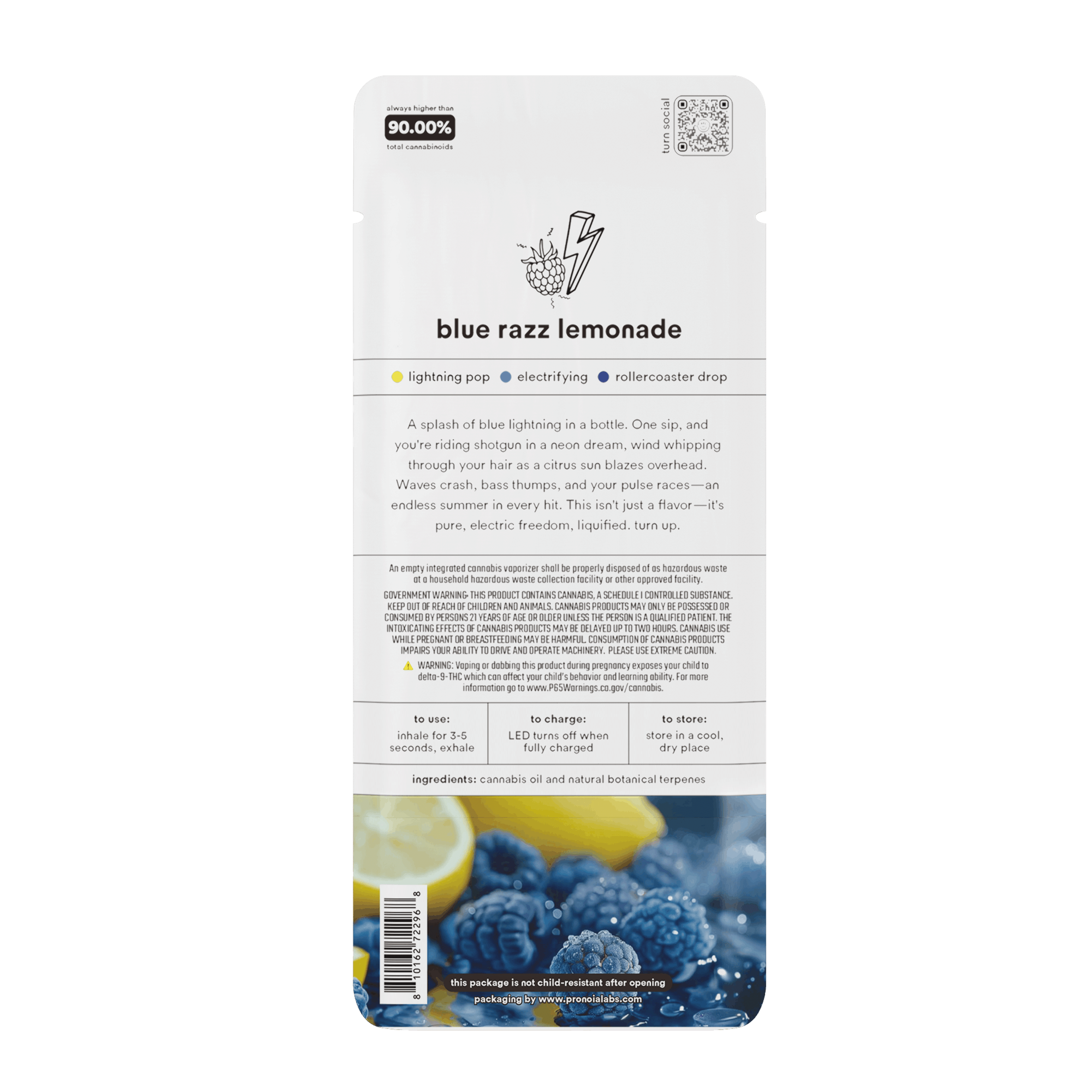 Turn Up Botanica Blends | 1g - Blue Razz Lemonade - AIO - Sativa - Turn - - $27 - All-In-Ones