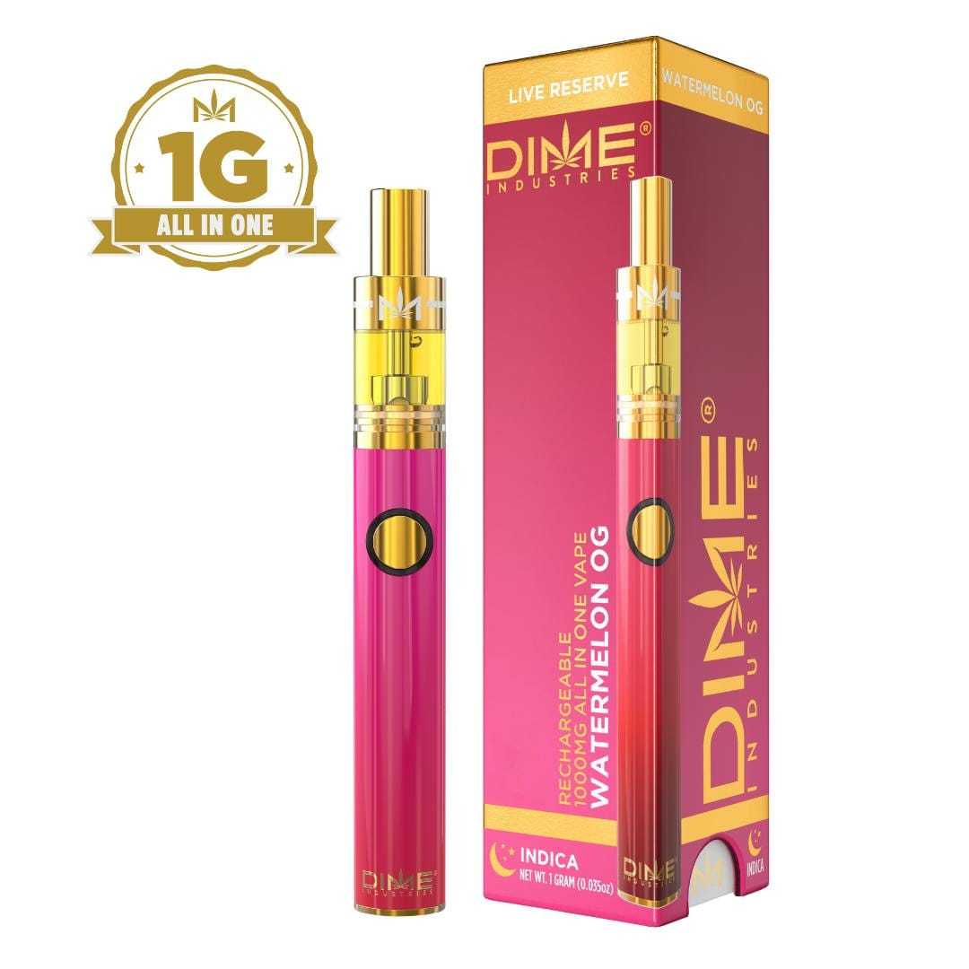Dime Industries Live Reserve | 1000mg - Watermelon OG - AIO - Indica - Dime Industries -  - $39 - All-In-Ones