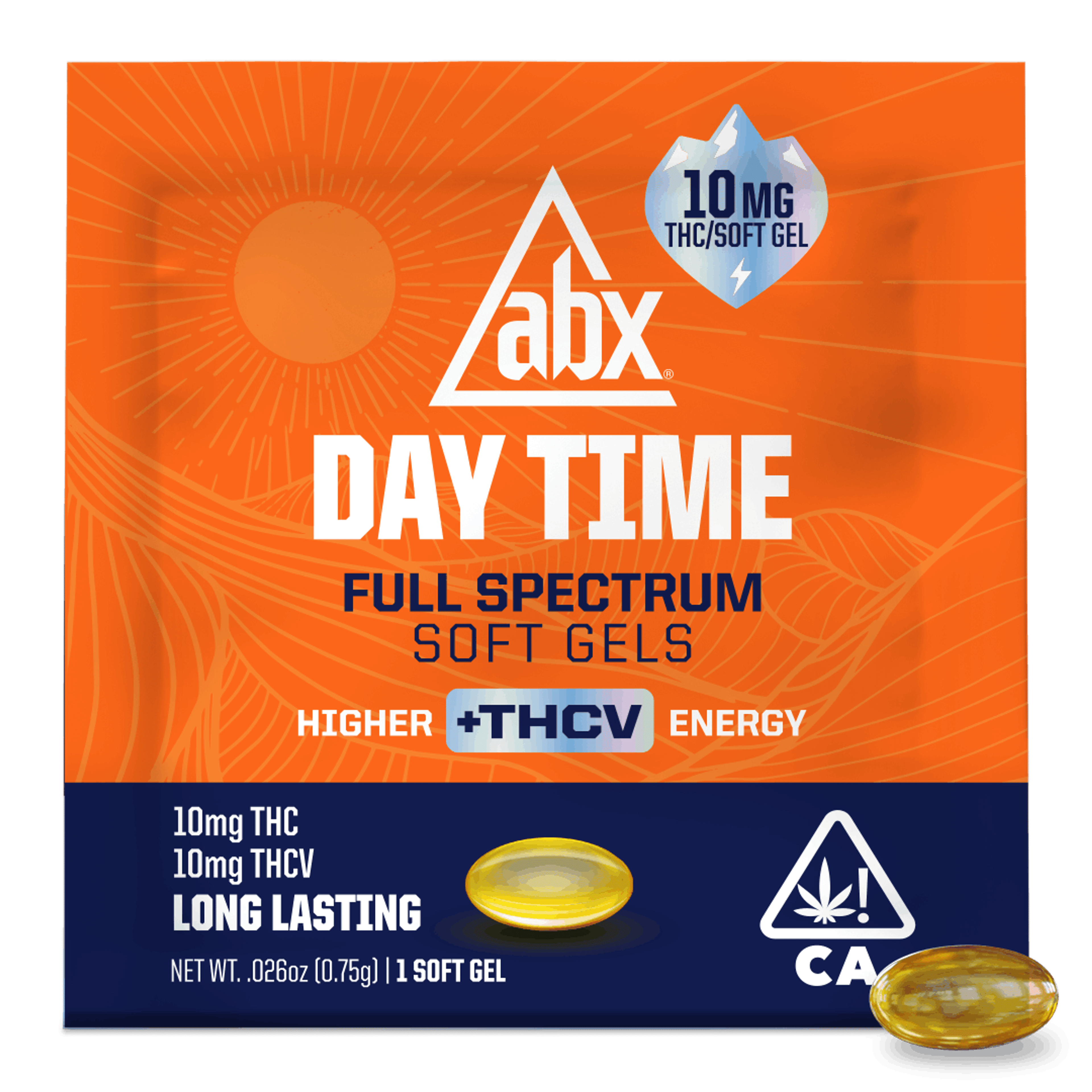 Day Time - 10mg THC + 10mg THCV Soft Gels - 10ct - ABX - - $30 - Edibles