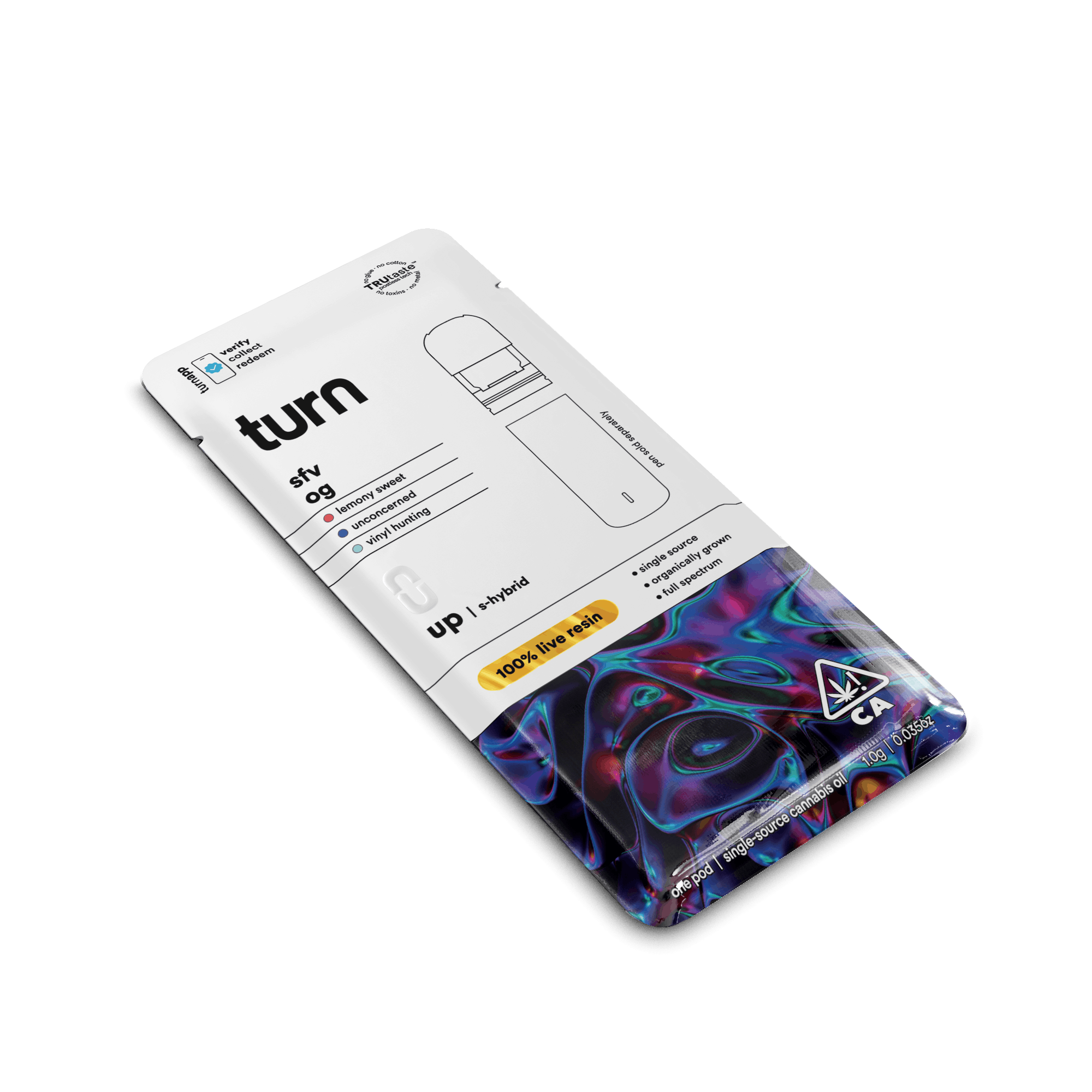 Turn Up Live Resin POD | 1g - SFV OG - Sativa Hybrid - Turn -  - $36 - Vape Carts