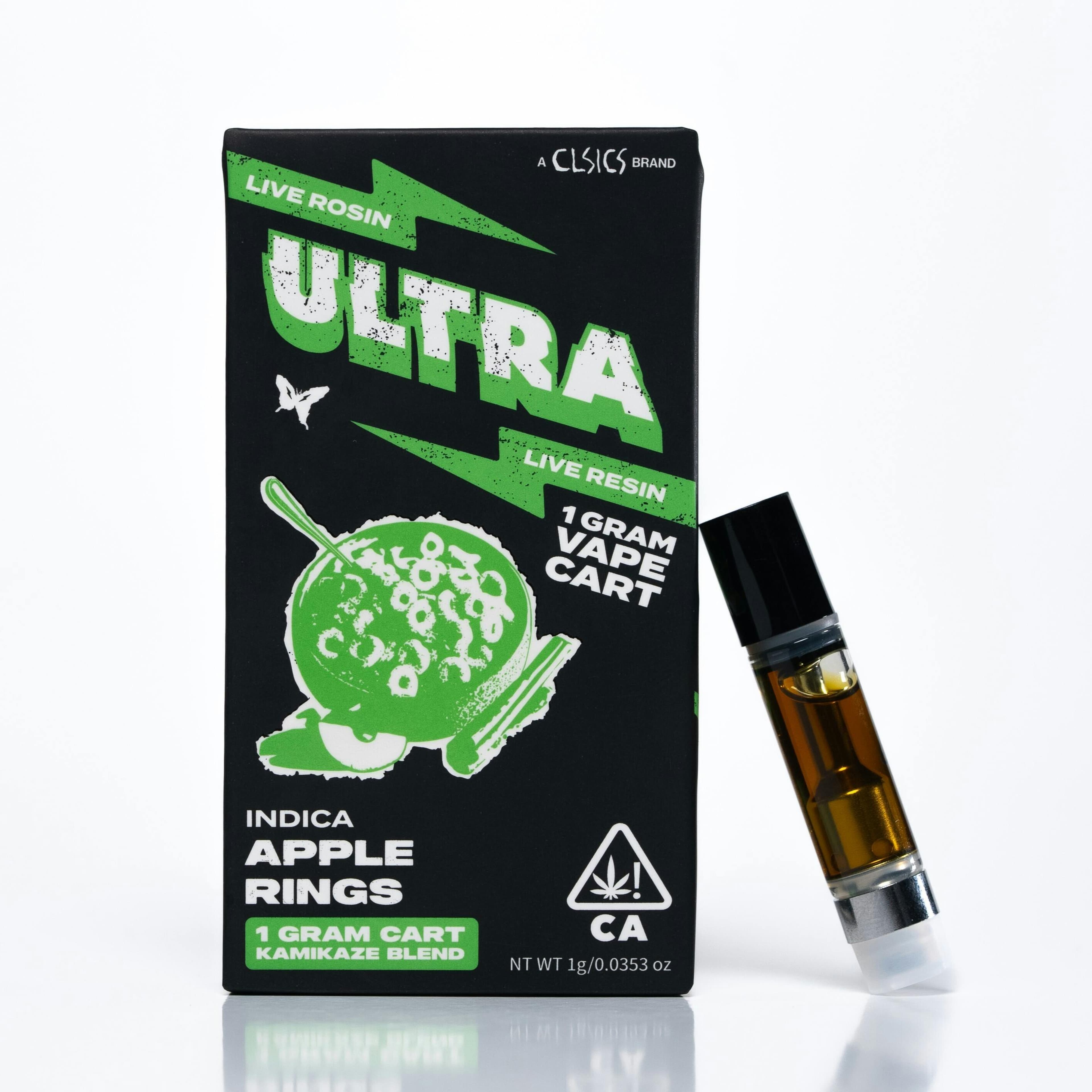 Ultra Apple Rings - Live Rosin/Live Resin Vape Cartridge 1g - Ultra - - $30 - Cartridges / Pods