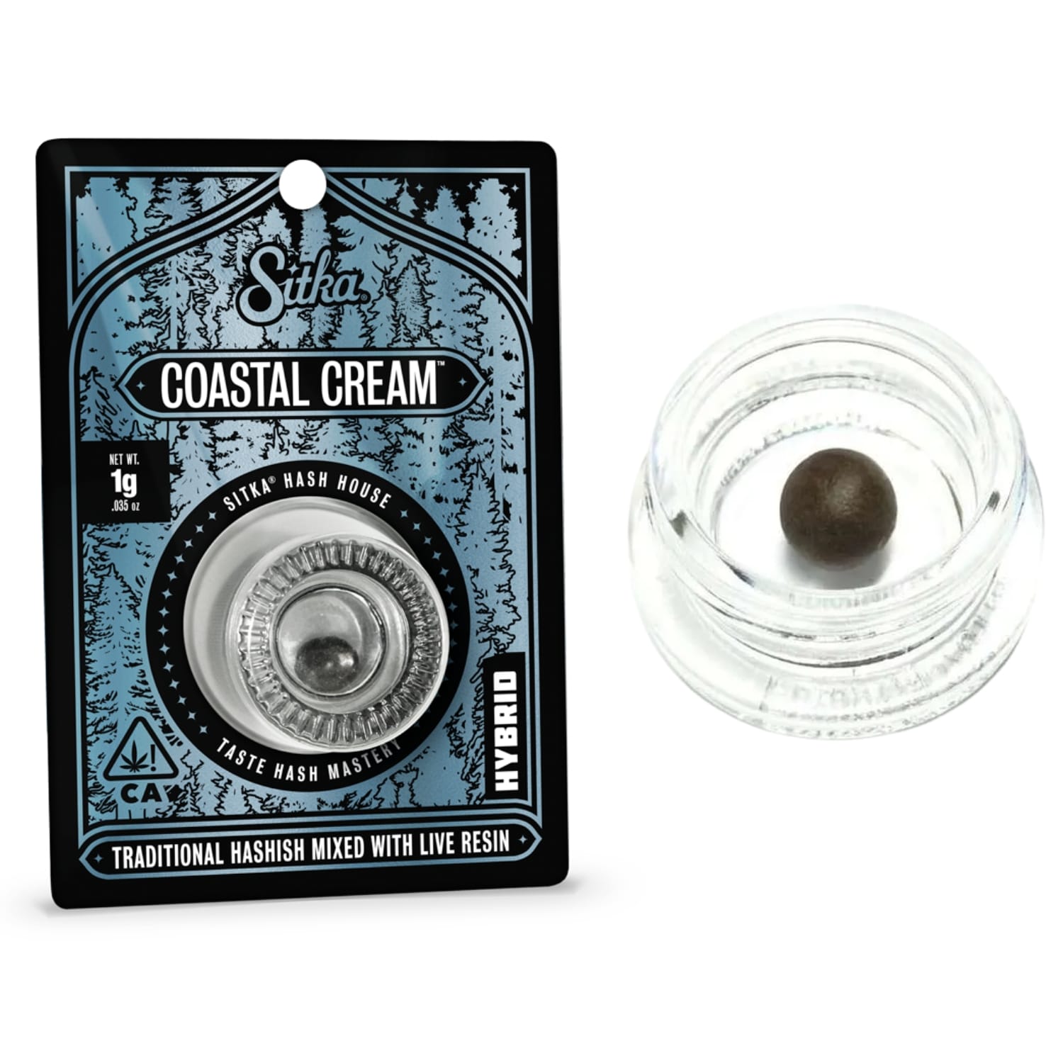 Coastal Cream Temple Ball Hashish 1g - Sitka -  - $34.74 - Extract