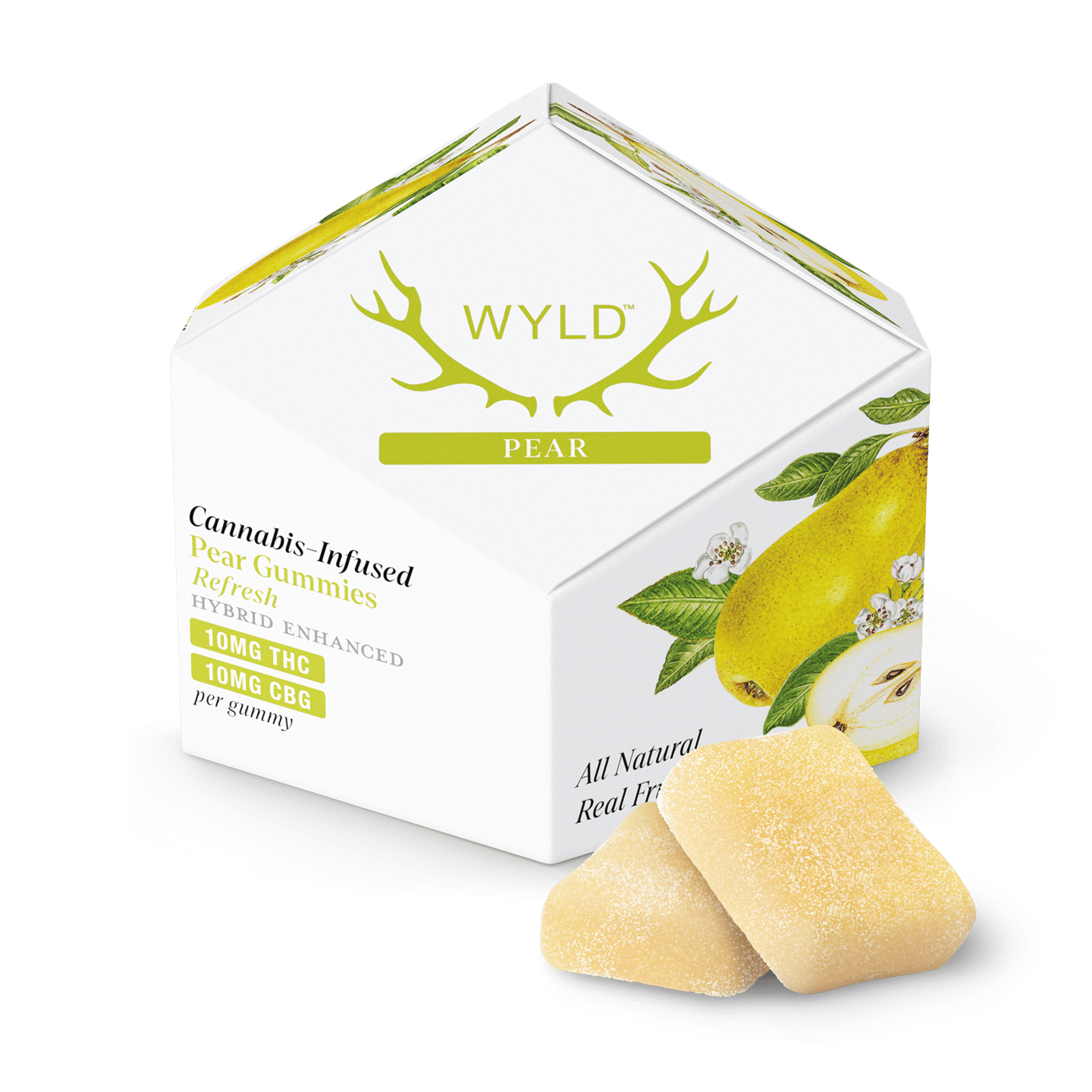 Pear 1:1 CBG/THC Gummies - WYLD Edibles - 10 Piece - $21 - Edibles