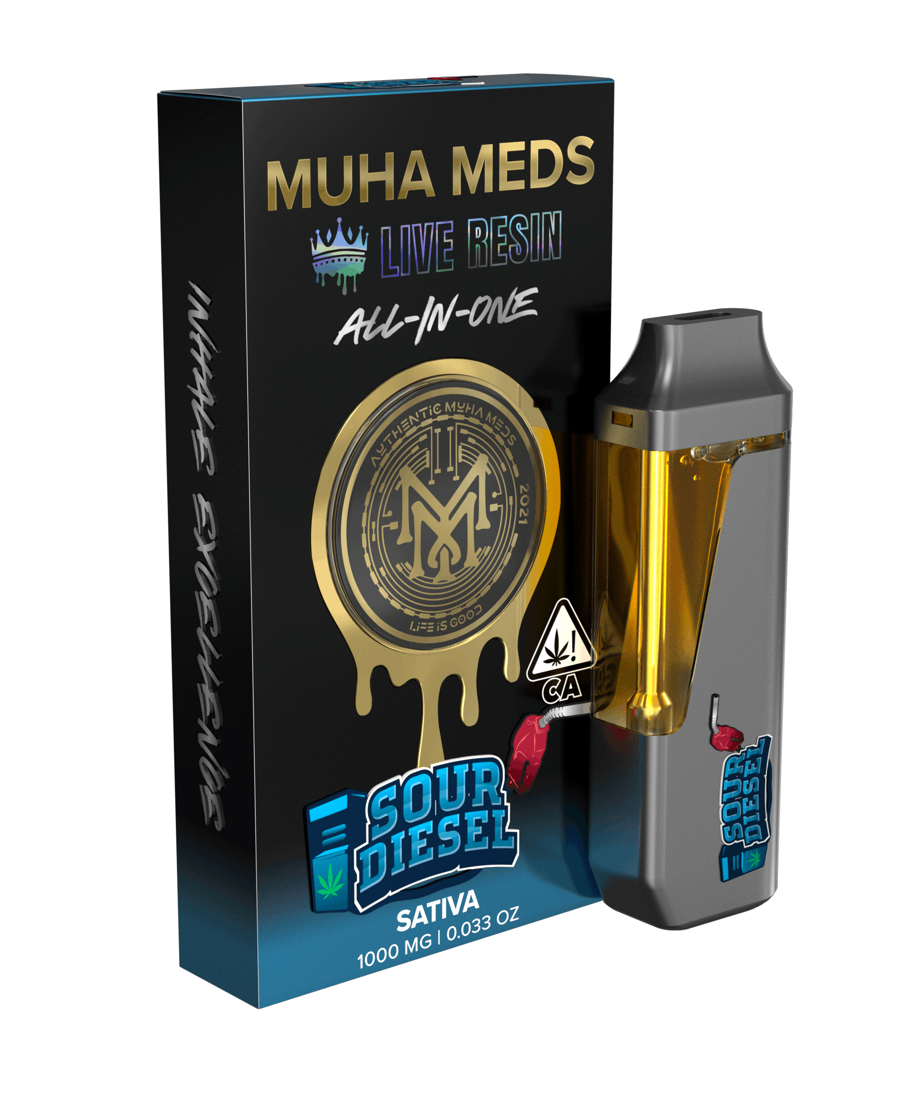 Sour Diesel Live Resin All In One - Muha Meds -  - $35 - Vape Pens