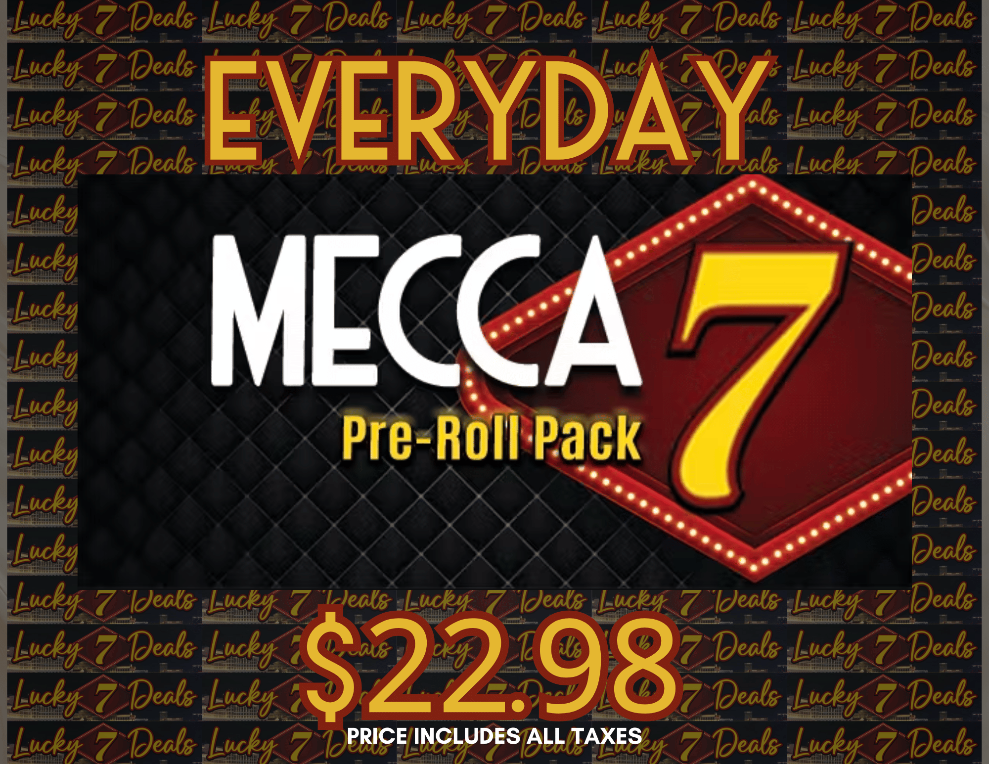 $22.21 Sativa Mecca 7's Pre-roll Pack - Mecca - 7 Pack - $16 - Pre-Rolls