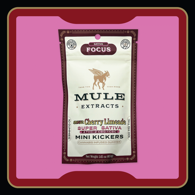 Sour Cherry Limeade 10pk Gummies/ 4:2:1 THC:CBG:CBC (100mg)