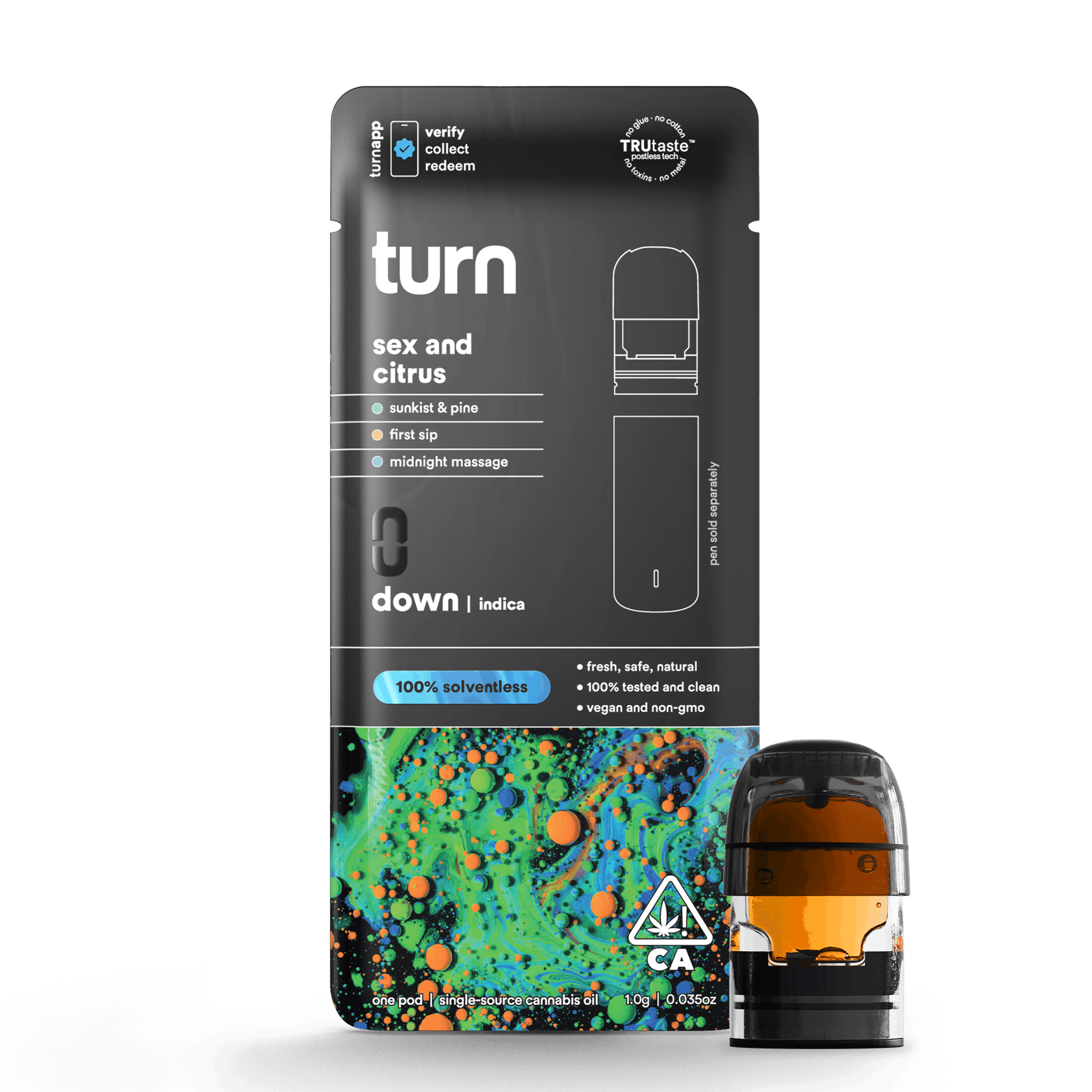 Sex and Citrus .5g Solventless Pod - turn - - $35 - Vape Pod