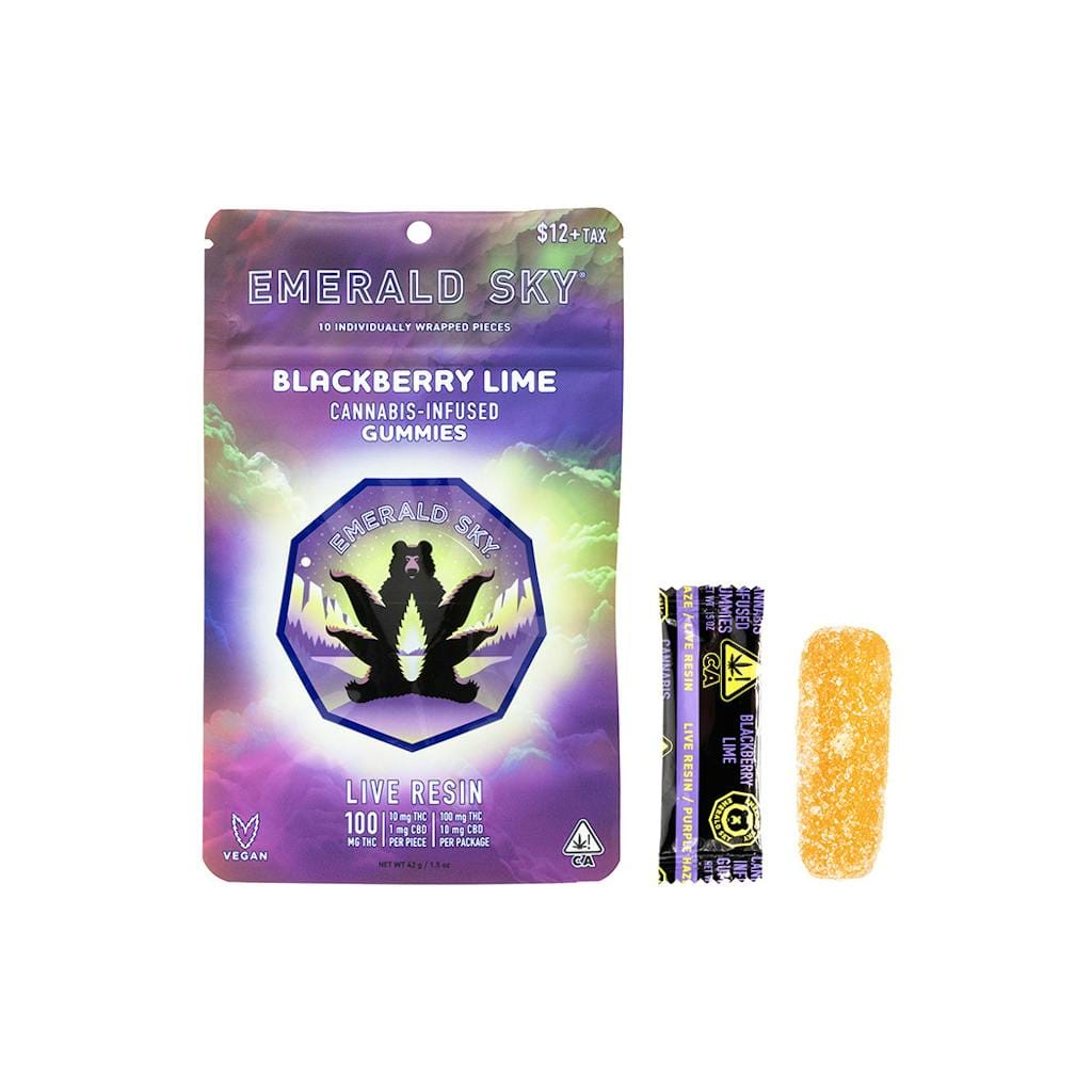 Blackberry Lime Live Resin - 100mg Gummies - Emerald Sky - Gummy - Hybrid - $13 - Gummies
