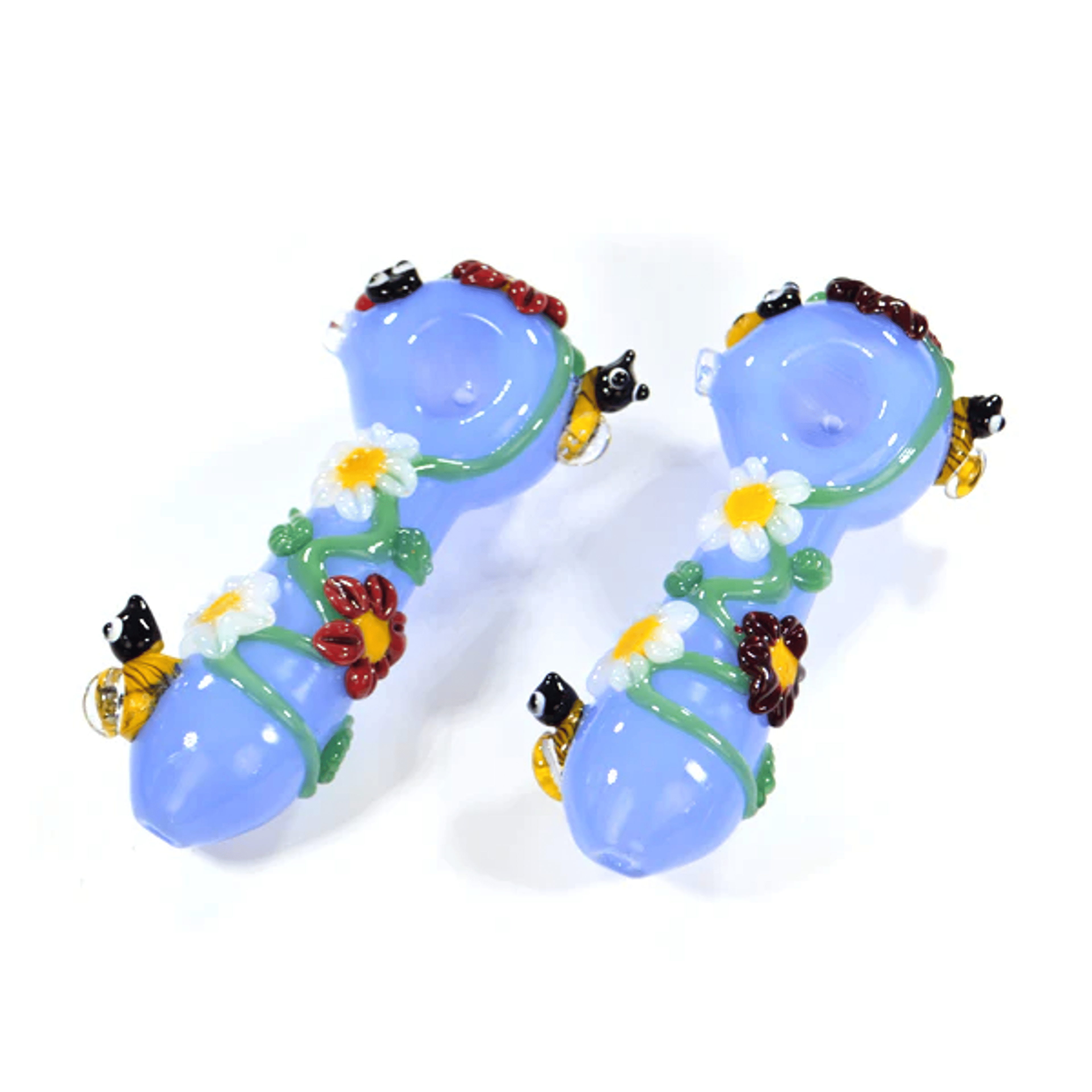 Flower with Bees Hand Pipe - - $23.99 - Accessories