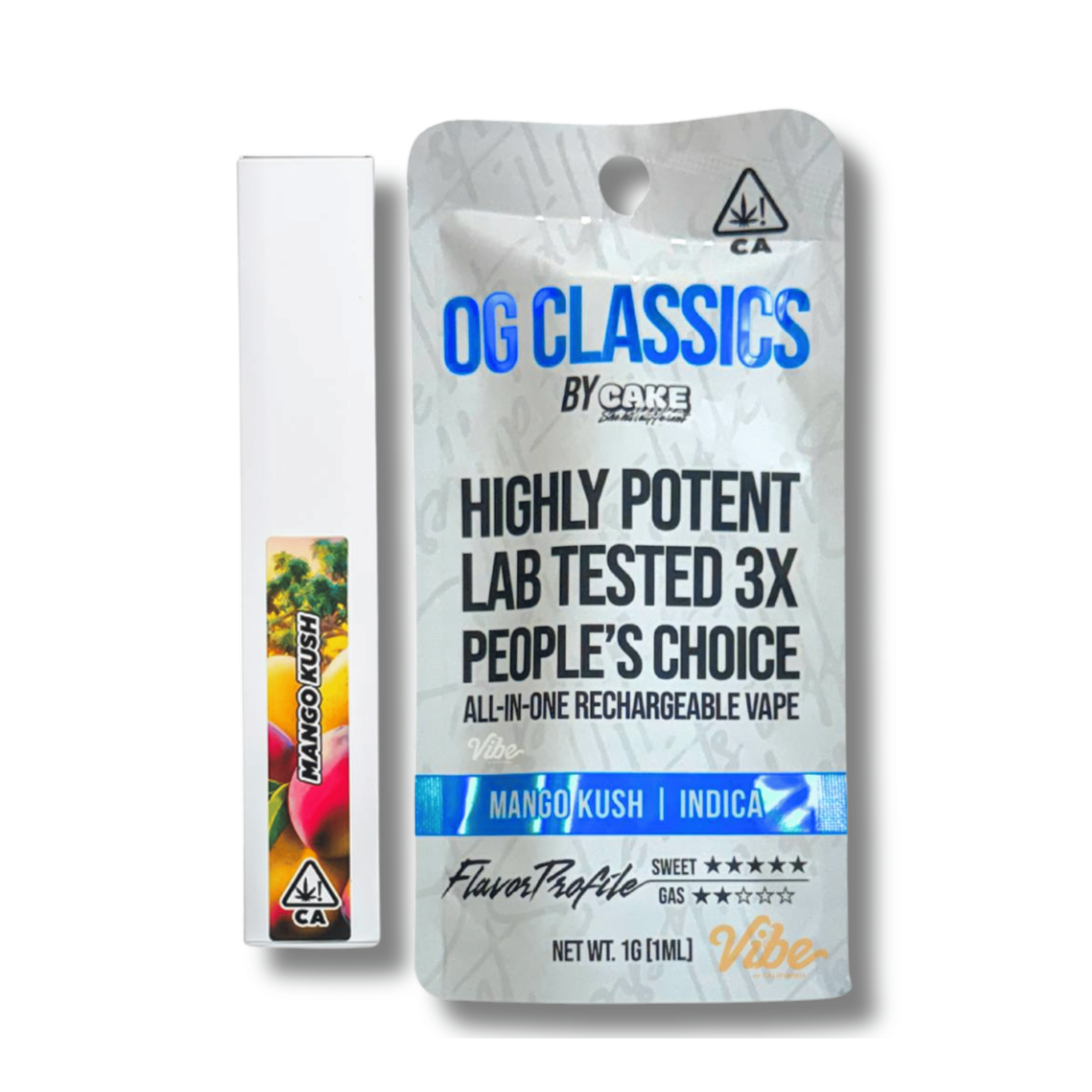 Mango Kush 'Classics' 1g AIO - Cake - - $18 - Vapes