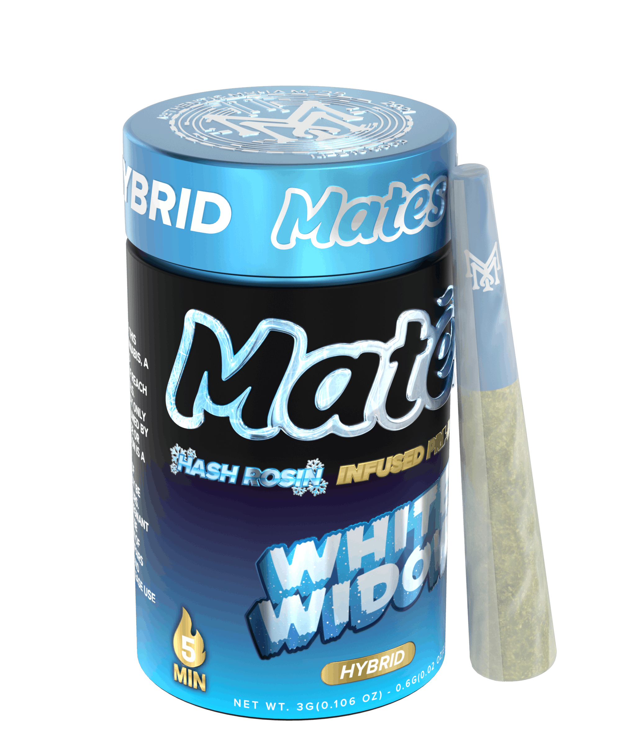 White Widow Hash Rosin Mates Pre-Rolls 6x.5 - Muha Meds -  - $30 - Infused Pre-Rolls