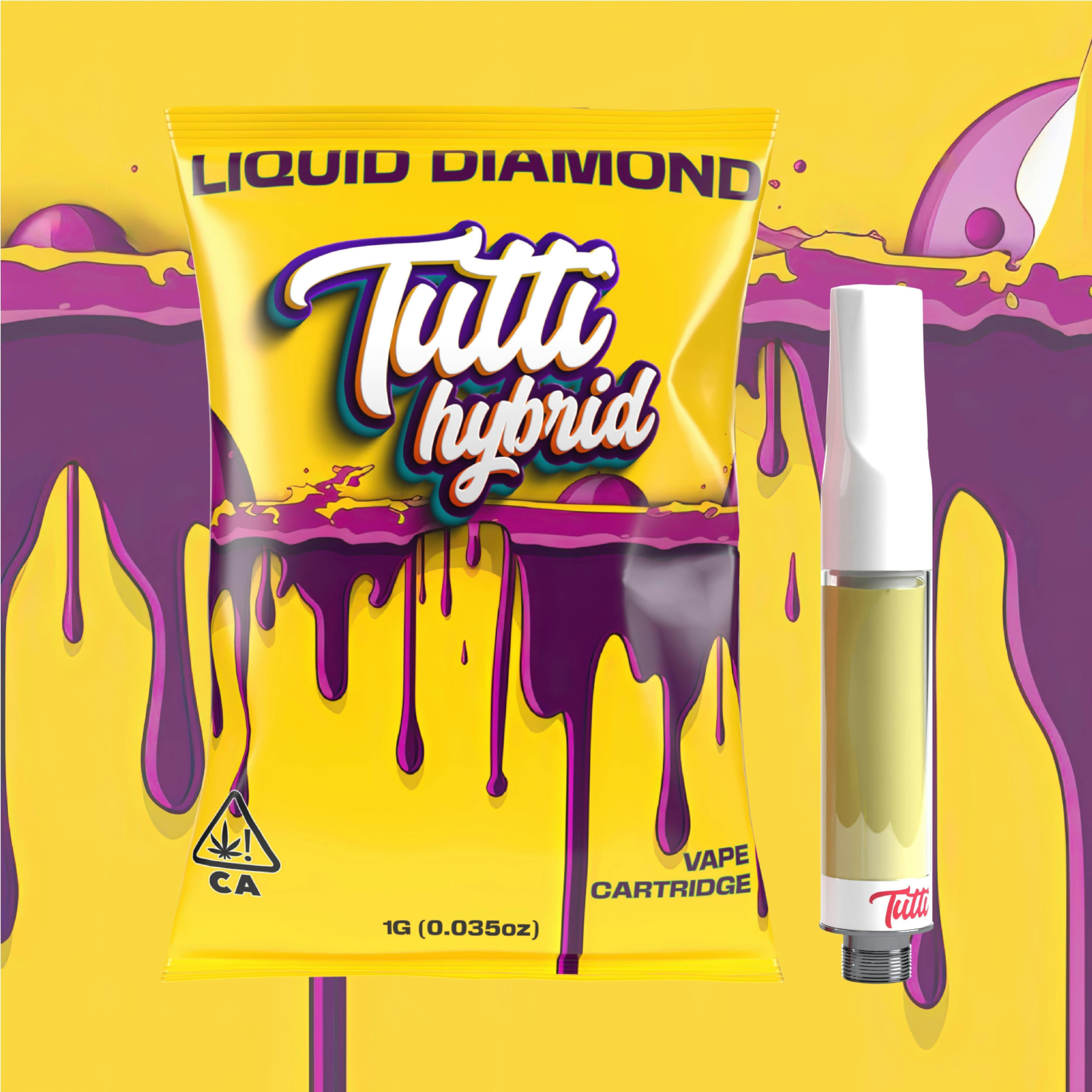 TUTTI - Pineapple Express (H) Liquid Diamond Vape Cartridge - 1g - Tutti - Cart - $20 - Vapes