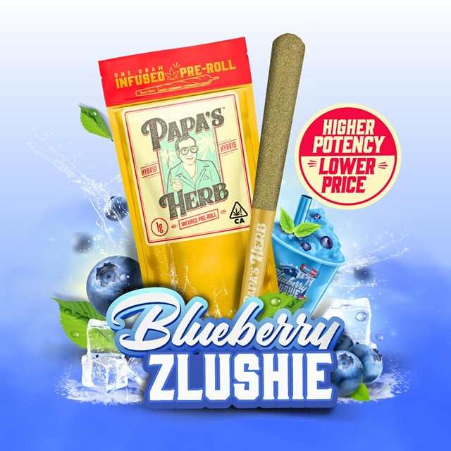 Papa's Herb 1g Infused Preroll - Blueberry Zlushie