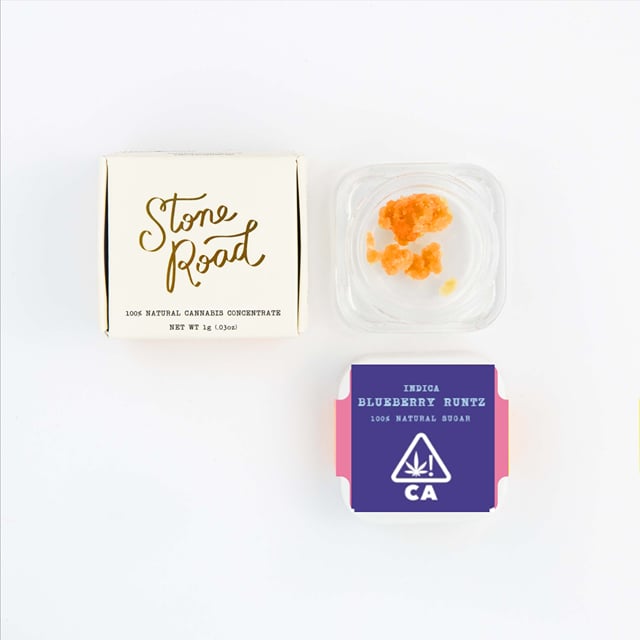 Stone Road - 1g All Natural Cannabis Concentrate Sugar - Blueberry Runtz