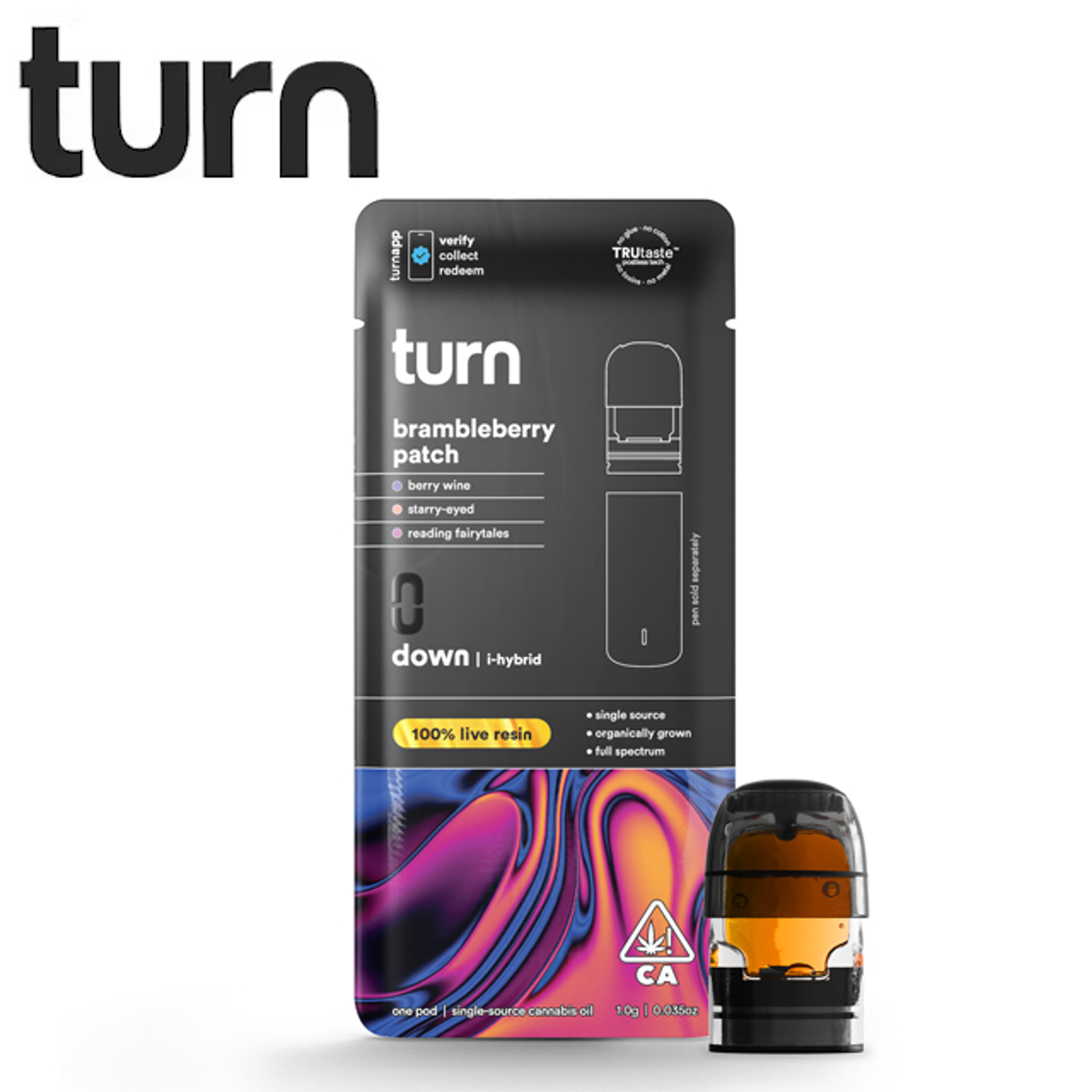 Turn - Brambleberry Patch - Live Resin Pod - 1g - Turn - LR Pod - $35.99 - Turn Pods - Buy any 2 PODs and get a Battery for $1 (Limit One Per Customer)