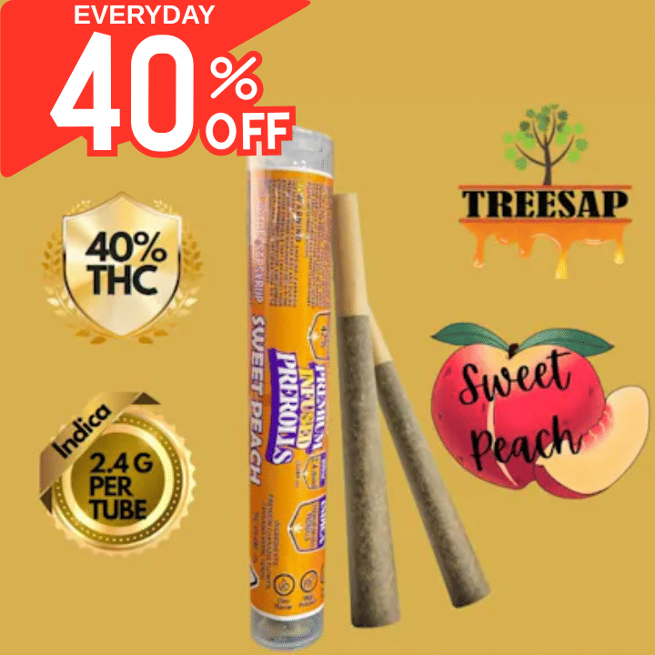 Treesap | 1.2gx2pk - Sweet Peach - Infused Pre-Rolls - Treesap -  - $14.75 - Pre-Rolls