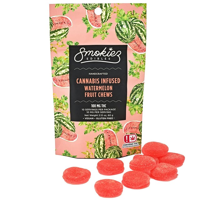 100mg Watermelon Fruit Chews gummies