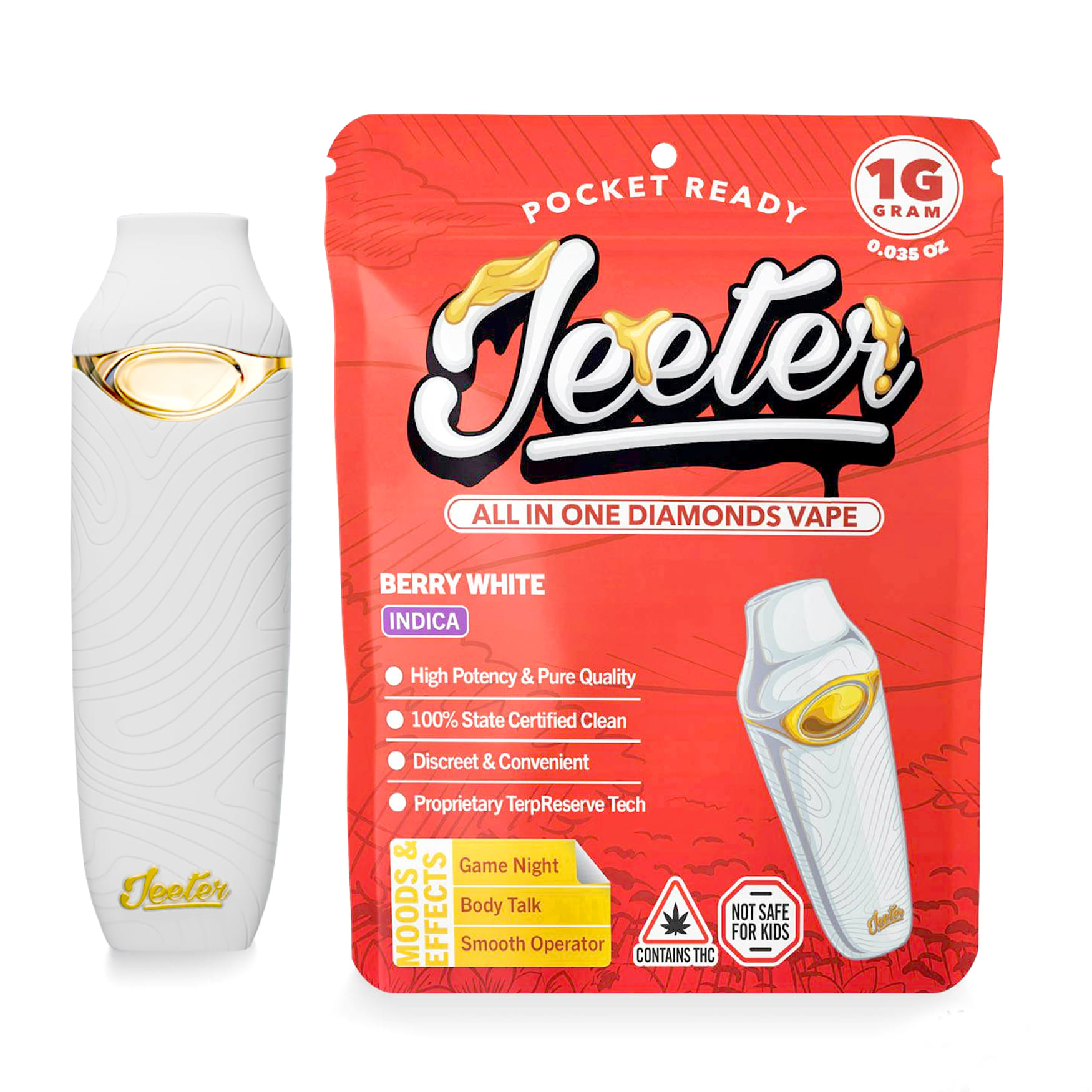 Berry White (I) Liquid Diamonds AIO - 1g *B2G1 EVERYDAY* - Jeeter - Berry White (I) AIO - $29.75 - Cartridges