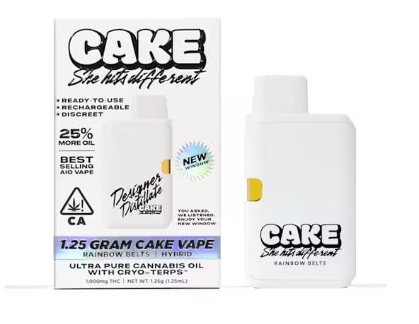 $30.54 Rainbow Belts 1g all in one Vape - Cake -  - $22 - Vaporizers
